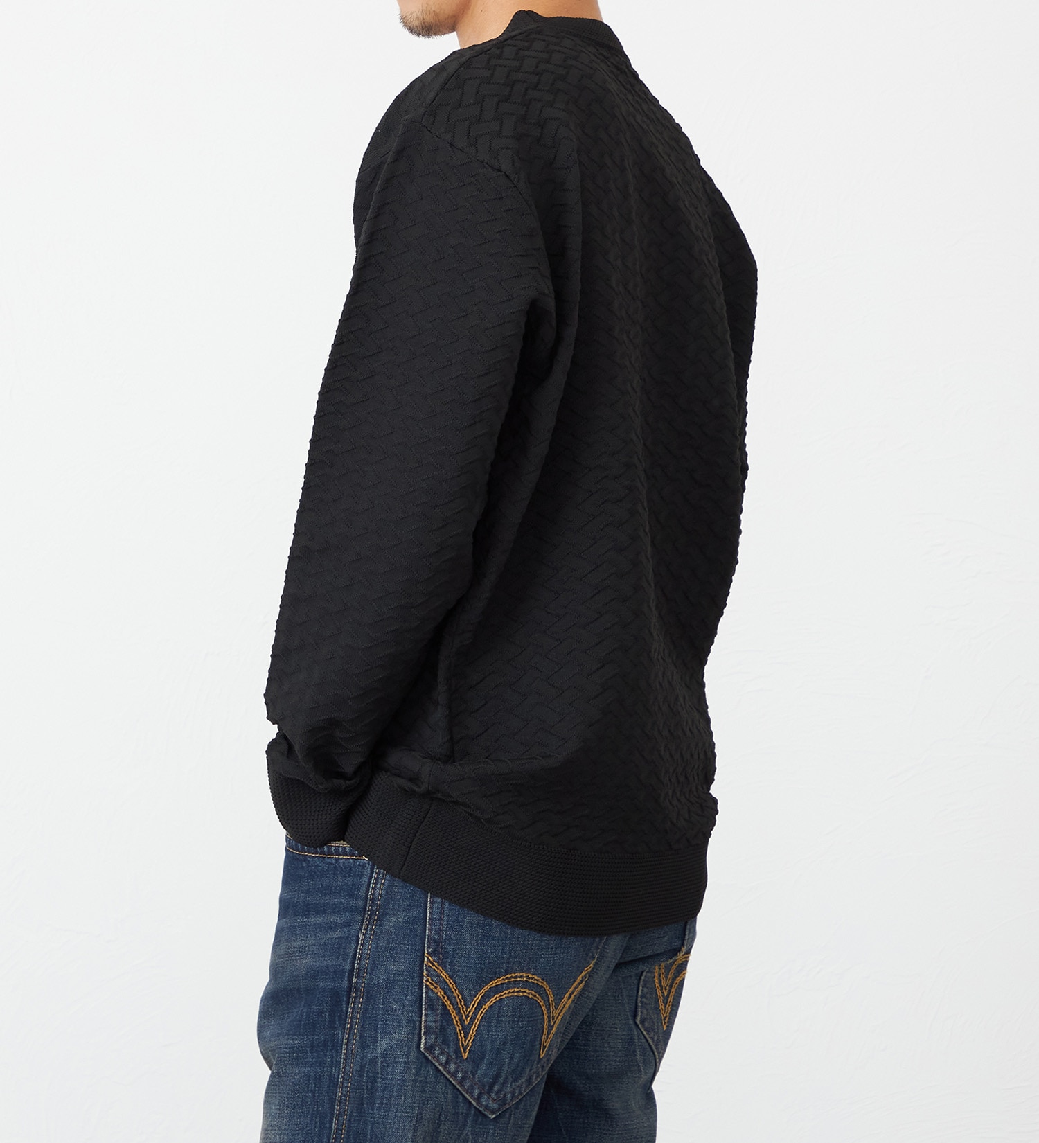 EDWIN(エドウイン)のニットクルーネック【アウトレット店舗・WEB限定】|トップス/ニット/セーター/メンズ|ブラック