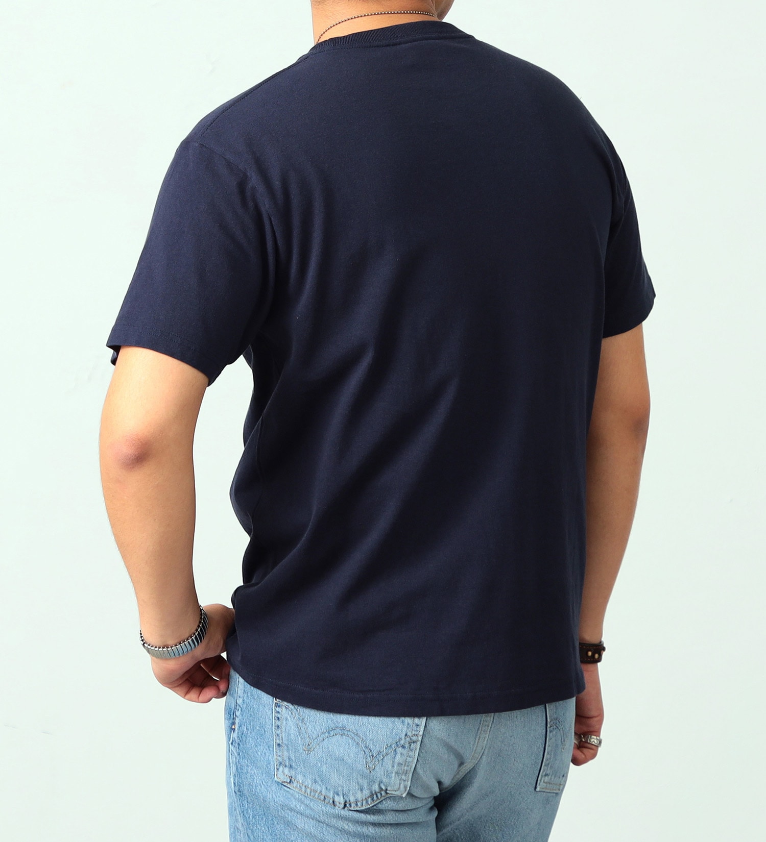EDWIN(エドウイン)のポケットボックスロゴ半袖Tシャツ【アウトレット店舗・WEB限定】|トップス/Tシャツ/カットソー/メンズ|ネイビー
