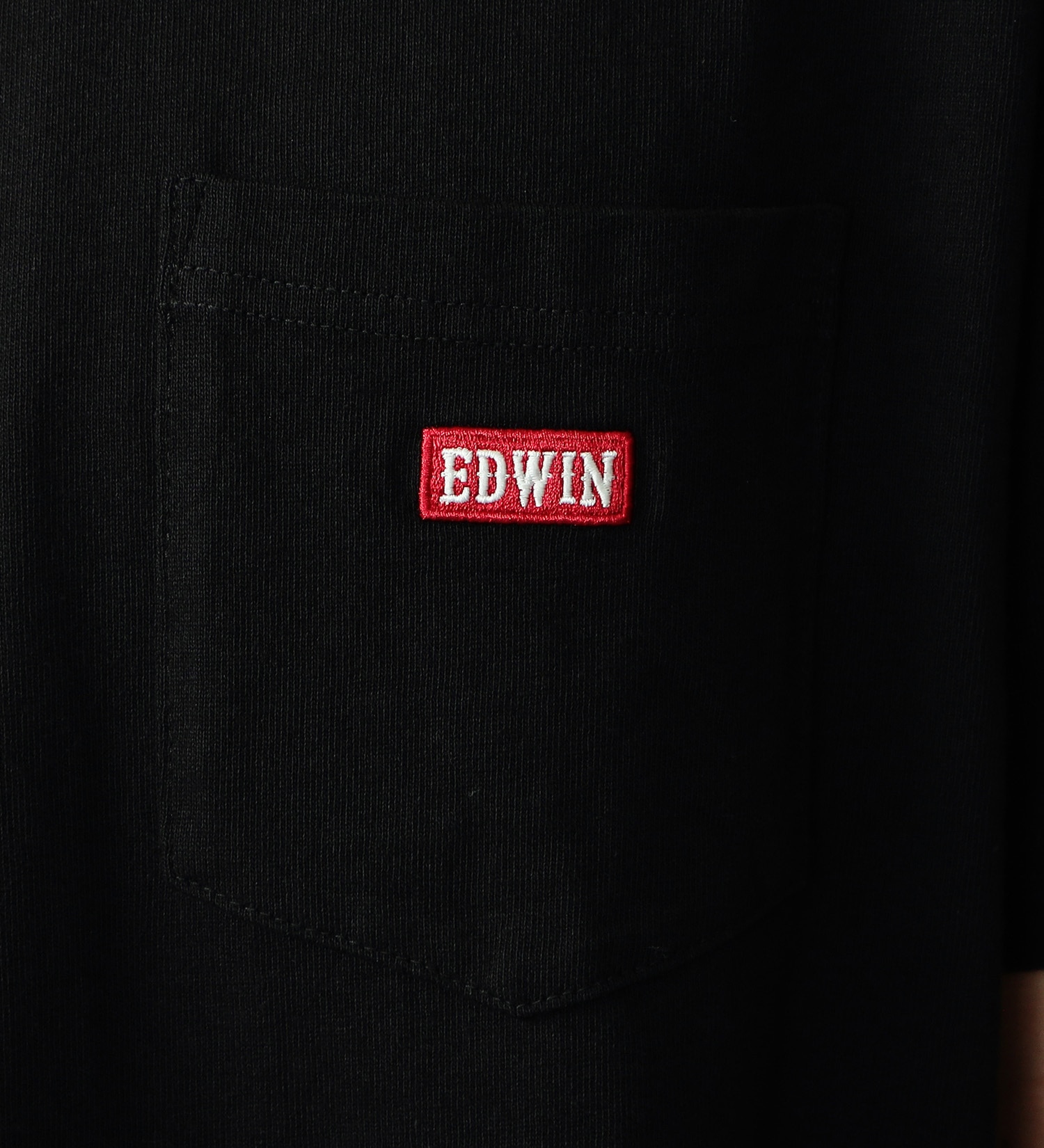 EDWIN(エドウイン)のポケットボックスロゴ半袖Tシャツ【アウトレット店舗・WEB限定】|トップス/Tシャツ/カットソー/メンズ|ブラック