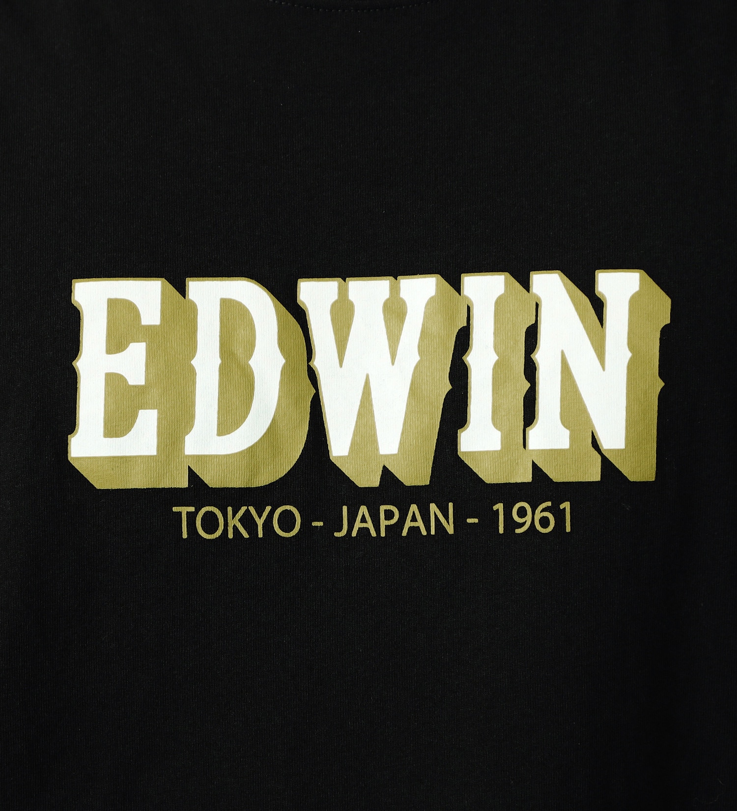 EDWIN(エドウイン)のカレッジロゴプリントTシャツ【アウトレット店舗・WEB限定】|トップス/Tシャツ/カットソー/メンズ|ブラック
