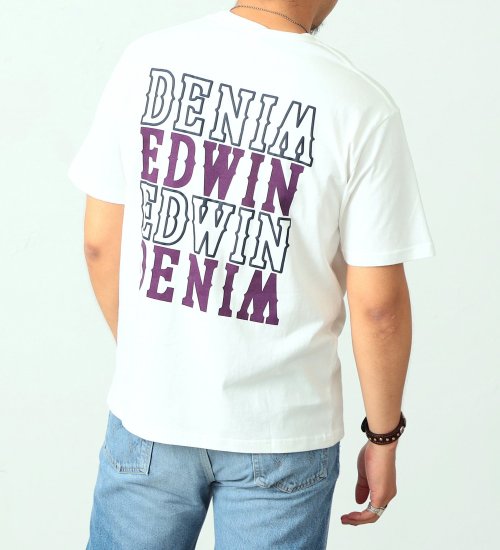 EDWIN(エドウイン)の【ポイントアップ対象】ロゴプリント半袖Tシャツ【アウトレット店舗・WEB限定】|トップス/Tシャツ/カットソー/メンズ|ホワイト
