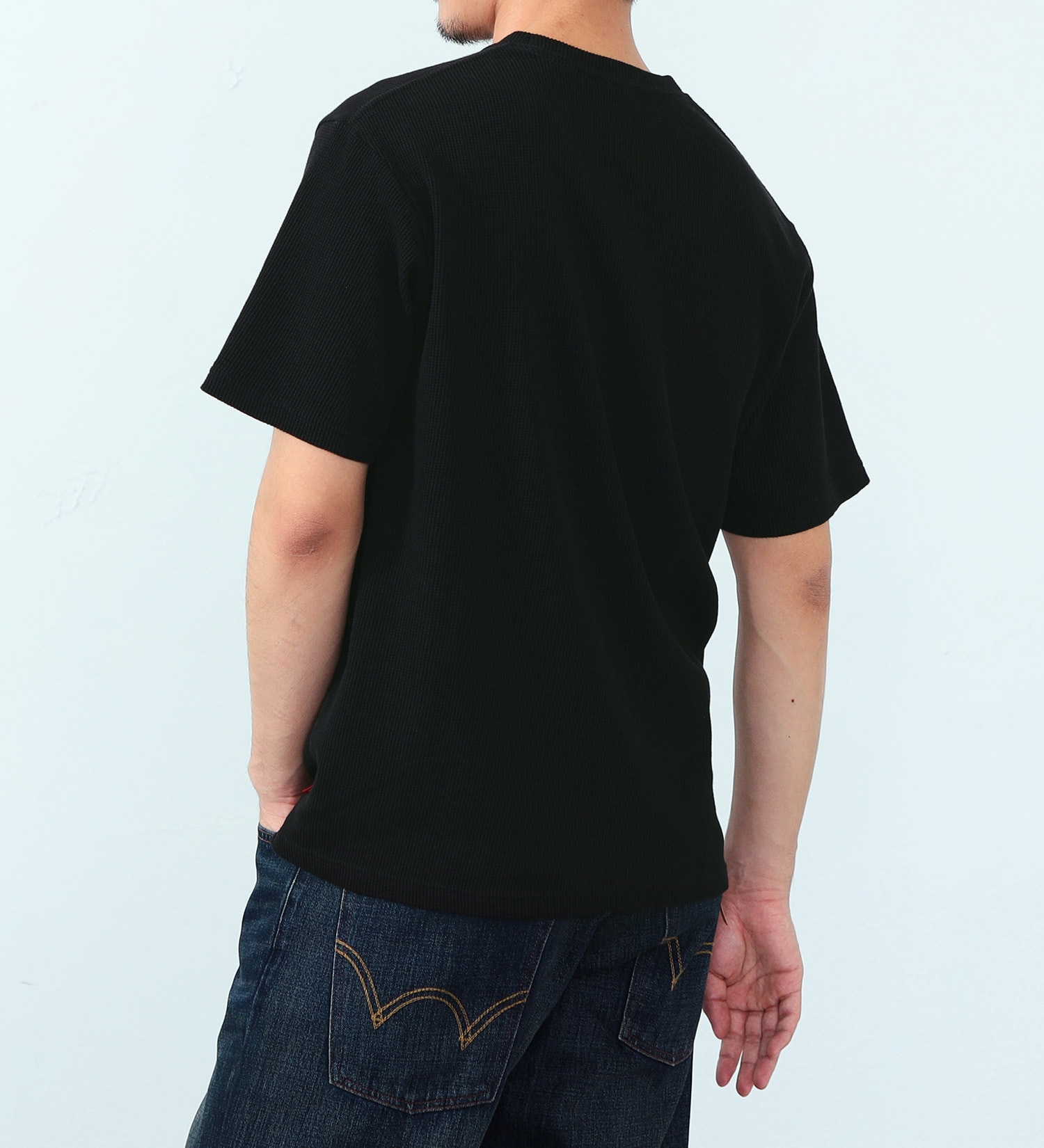 EDWIN(エドウイン)のワッフル クルーネックTシャツ 半袖【アウトレット店舗・WEB限定】|トップス/Tシャツ/カットソー/メンズ|ブラック