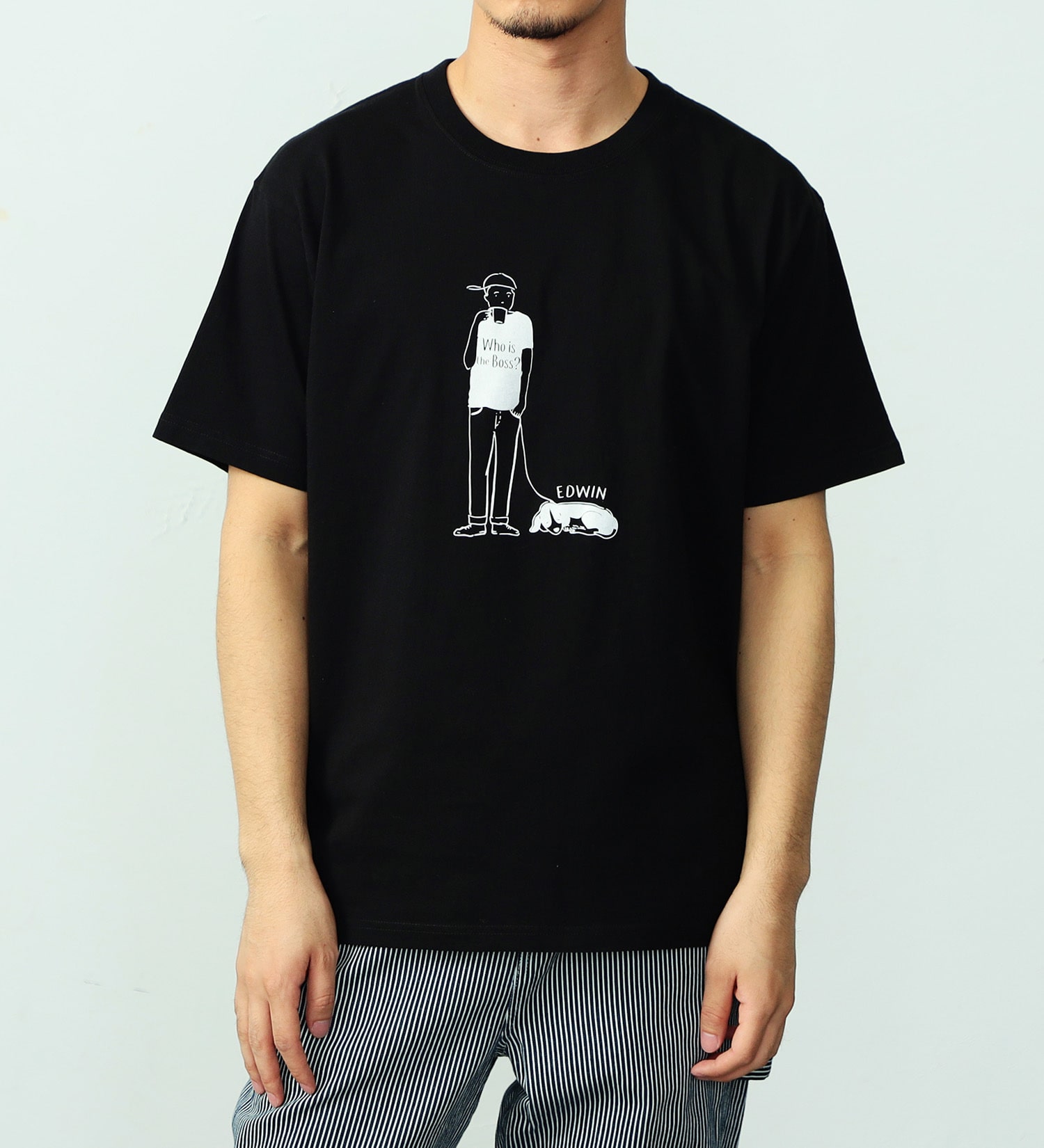 EDWIN(エドウイン)のハンドライティングプリントTシャツ【アウトレット店舗・WEB限定】|トップス/Tシャツ/カットソー/メンズ|ブラック