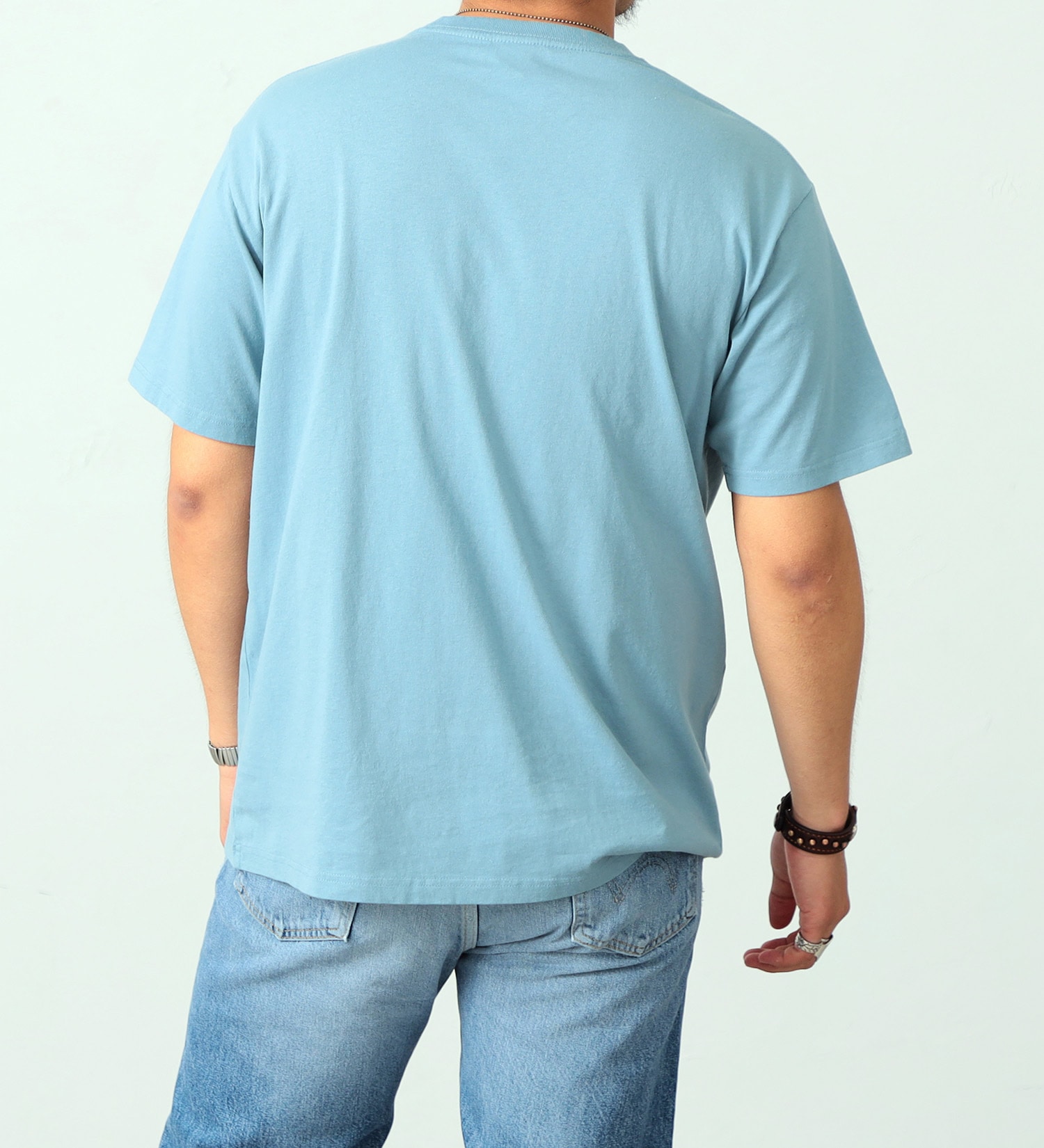 EDWIN(エドウイン)のイラストバックプリントTシャツ【アウトレット店舗・WEB限定】|トップス/Tシャツ/カットソー/メンズ|ライトブルー