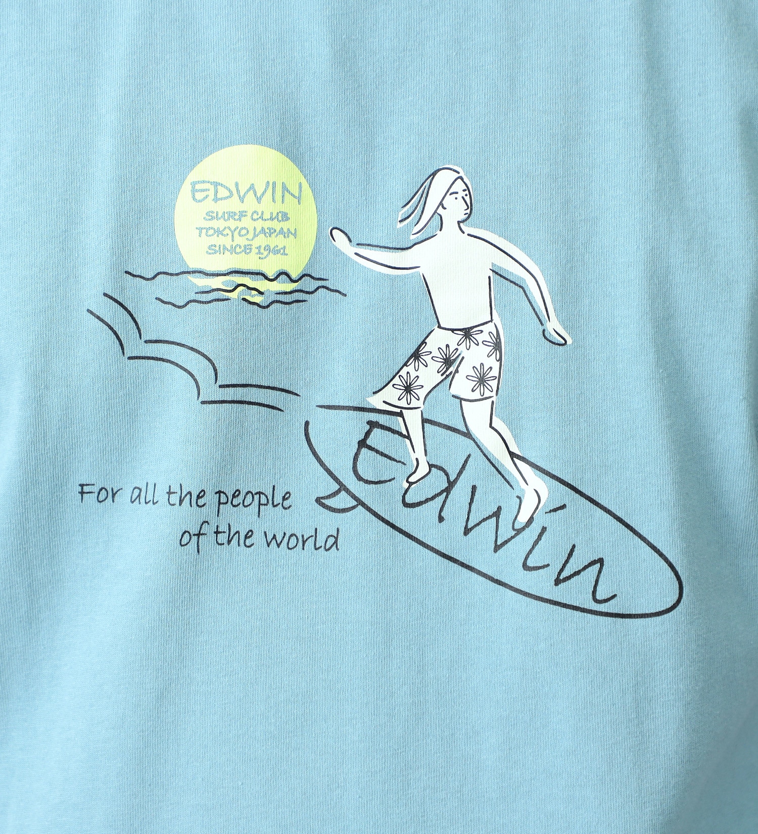 EDWIN(エドウイン)のイラストバックプリントTシャツ【アウトレット店舗・WEB限定】|トップス/Tシャツ/カットソー/メンズ|ライトブルー