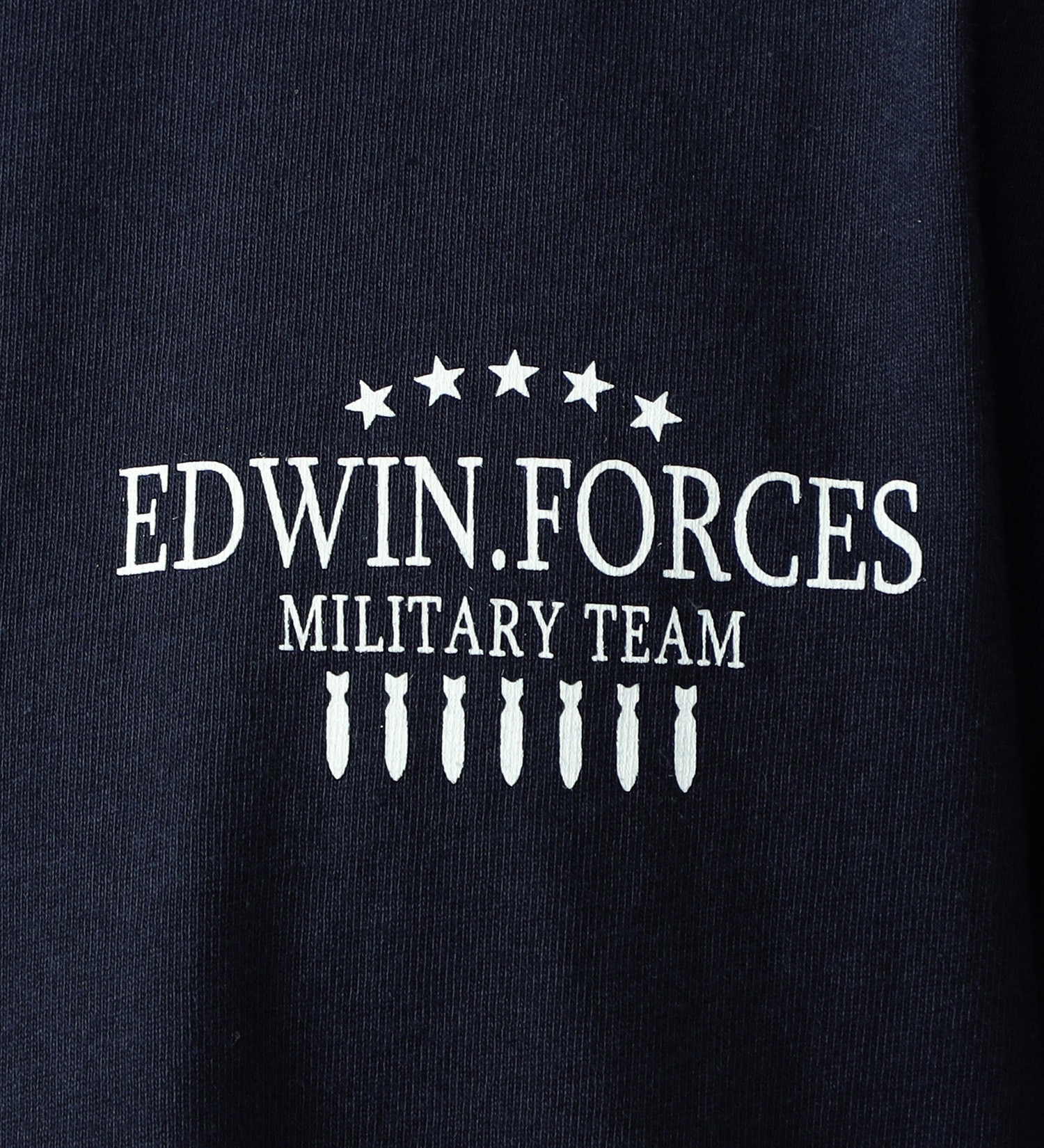 EDWIN(エドウイン)のミリタリーバックプリント半袖Tシャツ【アウトレット店舗・WEB限定】|トップス/Tシャツ/カットソー/メンズ|ネイビー