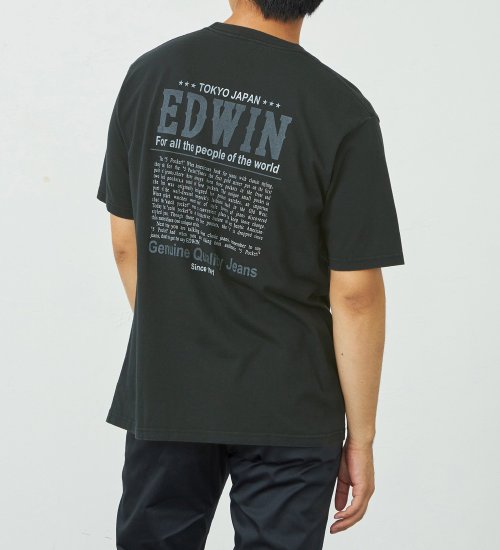 EDWIN(エドウイン)のバックプリントTシャツ【アウトレット店舗・WEB限定】|トップス/Tシャツ/カットソー/メンズ|ブラック