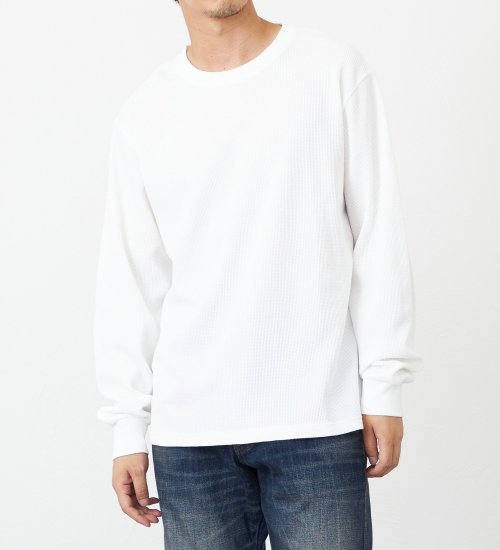 ワッフル長袖 Tシャツ【アウトレット店舗・WEB限定】