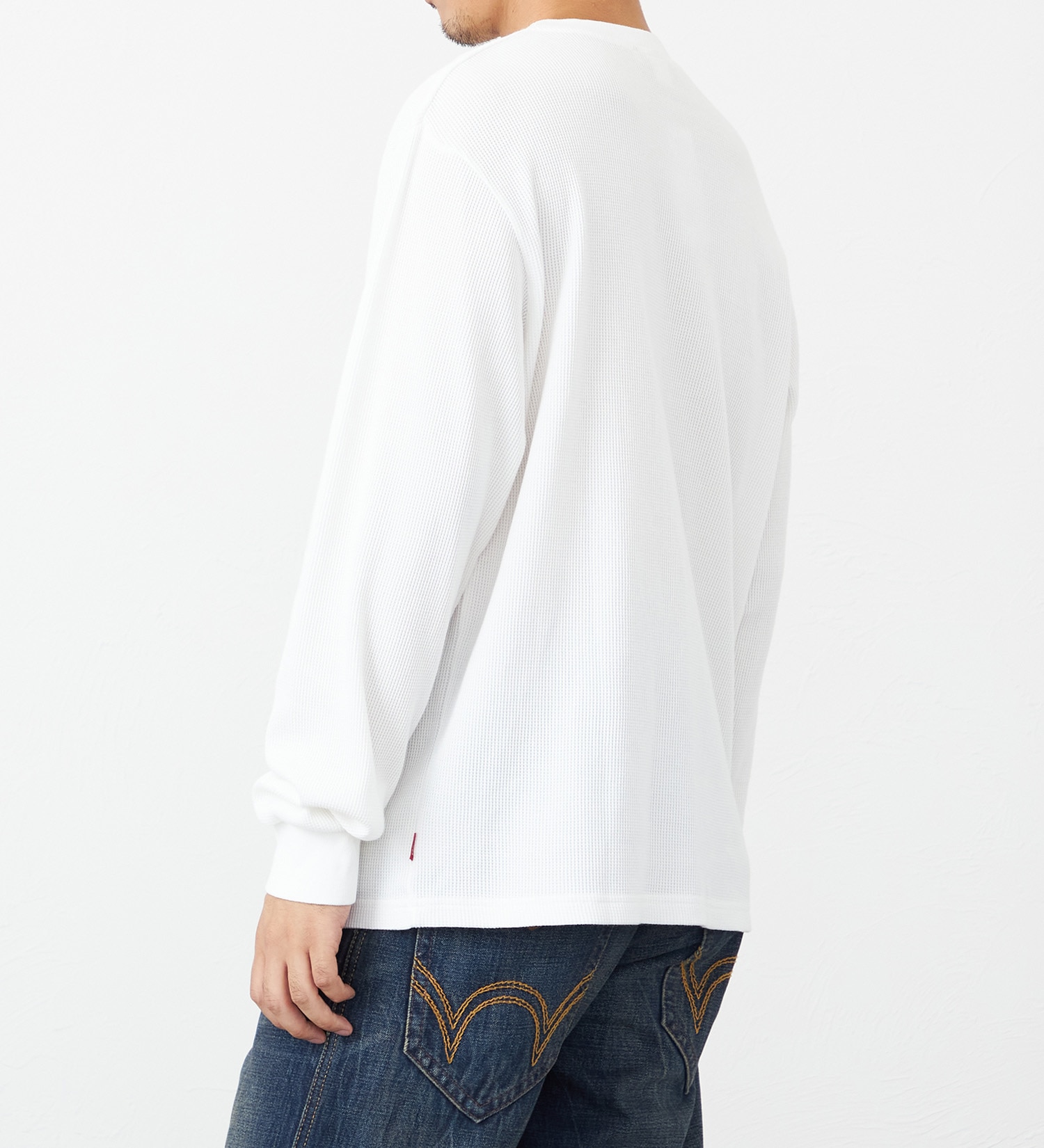 EDWIN(エドウイン)のワッフル長袖 Tシャツ【アウトレット店舗・WEB限定】|トップス/Tシャツ/カットソー/メンズ|ホワイト