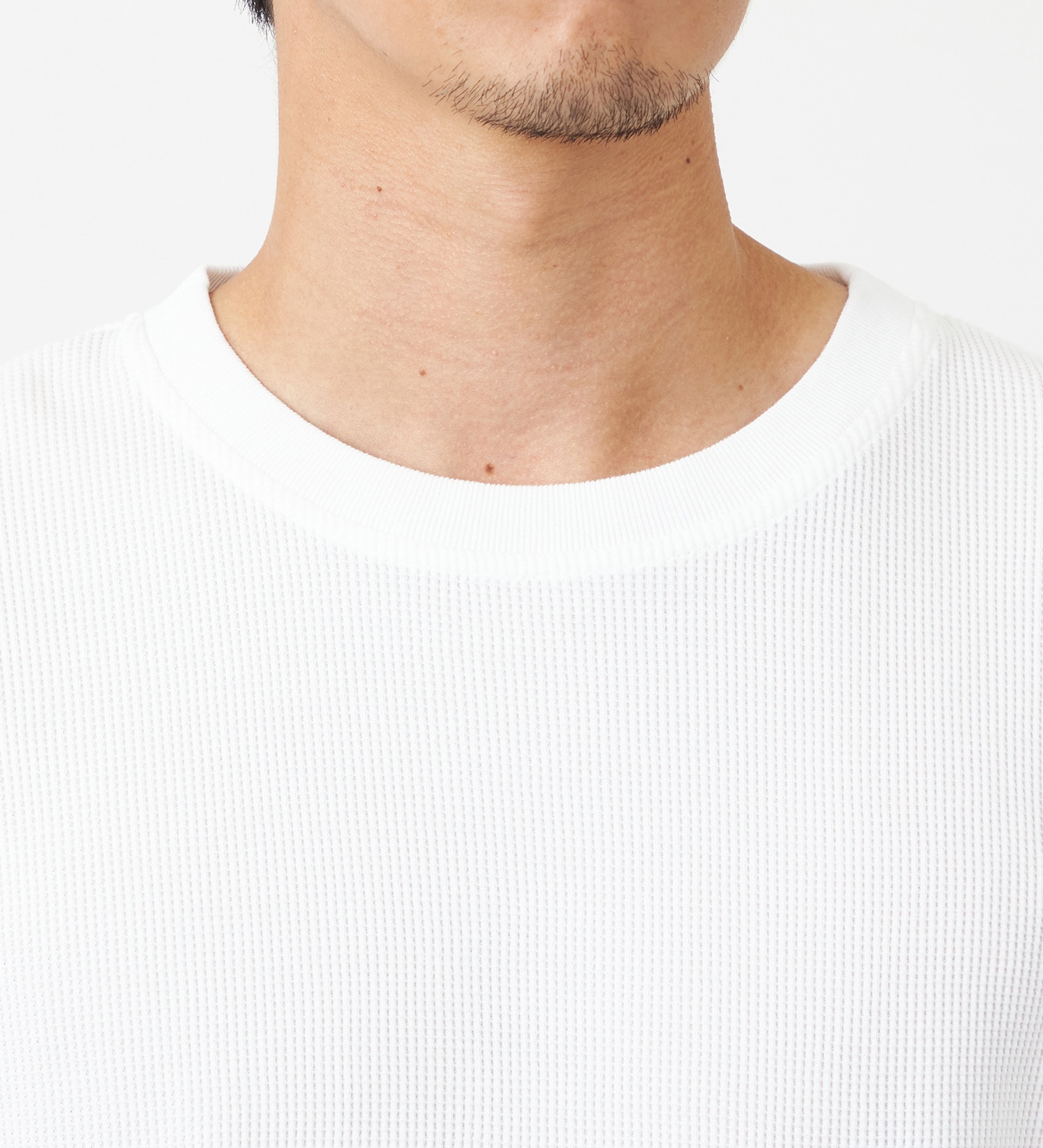 EDWIN(エドウイン)のワッフル長袖 Tシャツ【アウトレット店舗・WEB限定】|トップス/Tシャツ/カットソー/メンズ|ホワイト