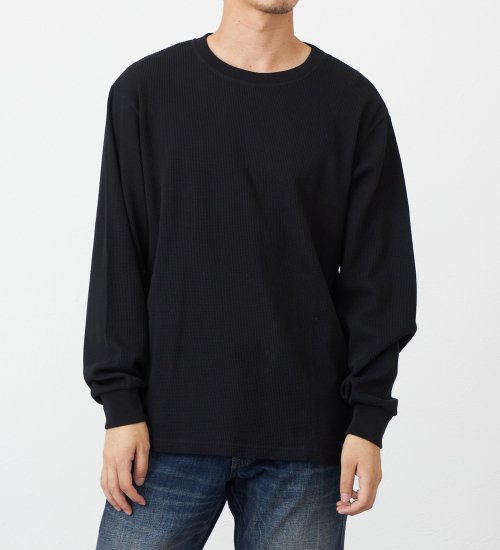 EDWIN(エドウイン)のワッフル長袖 Tシャツ【アウトレット店舗・WEB限定】|トップス/Tシャツ/カットソー/メンズ|ブラック