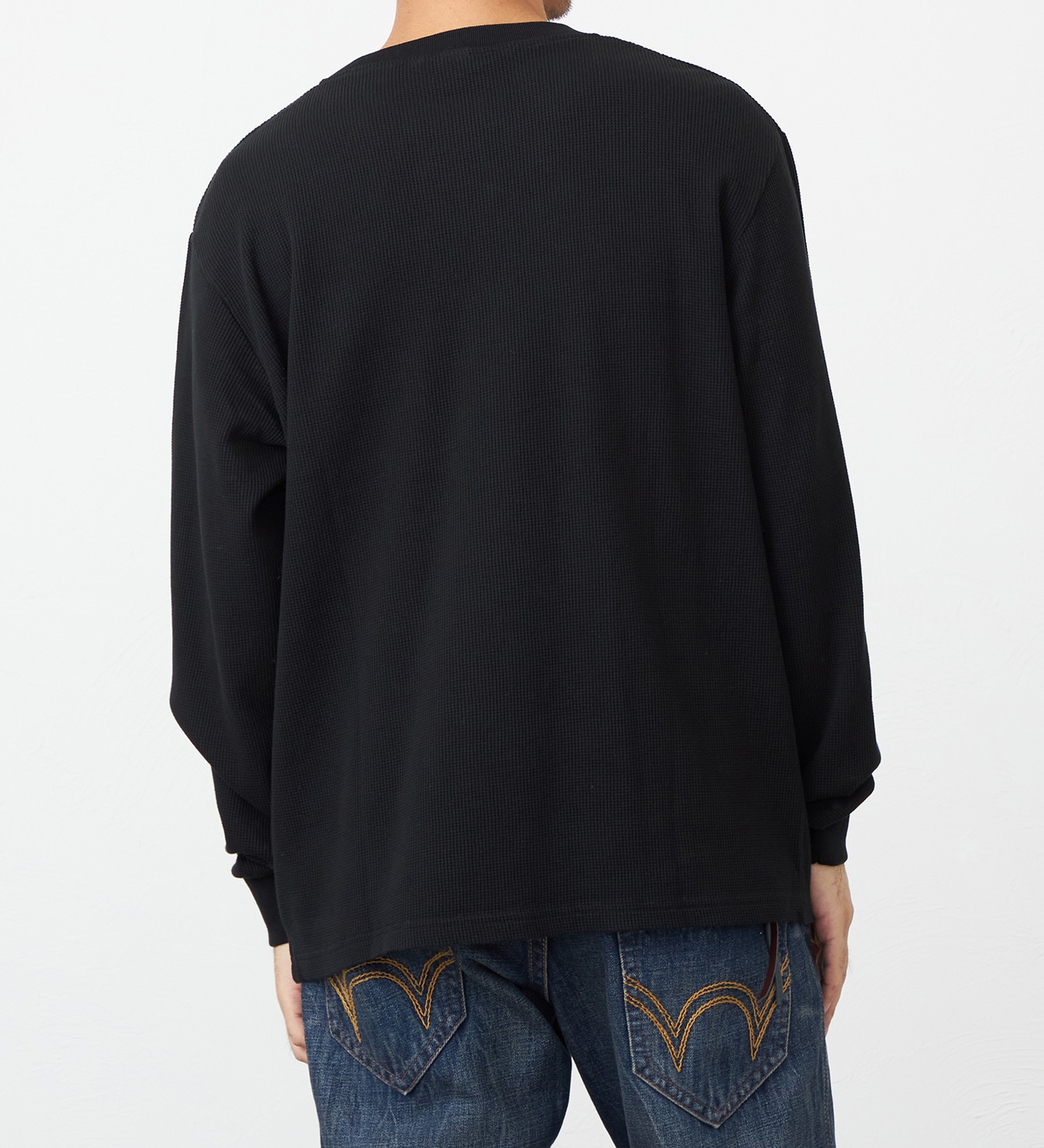 EDWIN(エドウイン)のワッフル長袖 Tシャツ【アウトレット店舗・WEB限定】|トップス/Tシャツ/カットソー/メンズ|ブラック