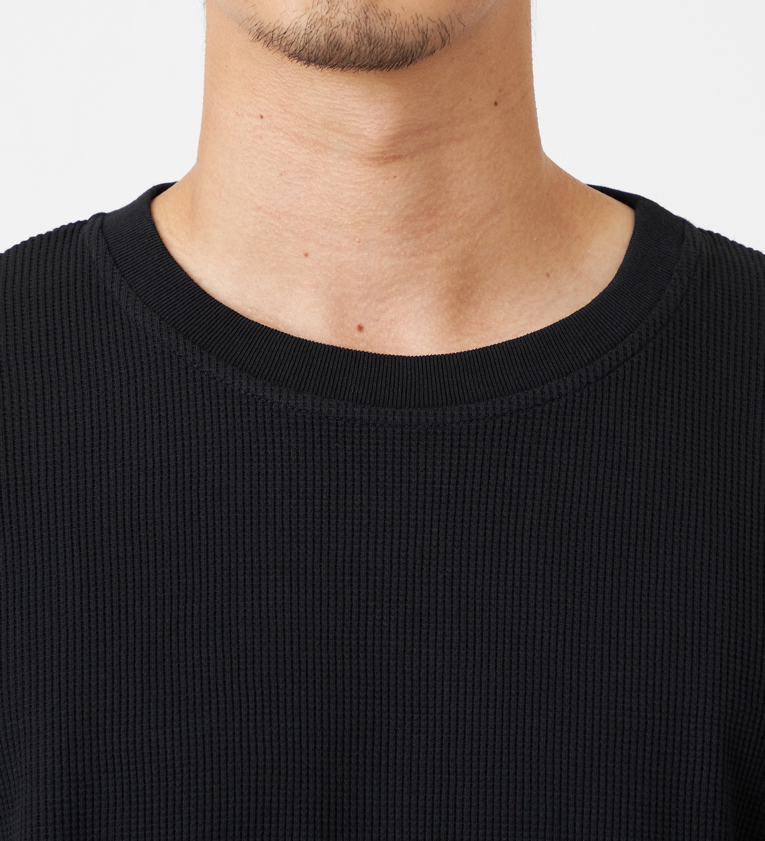 EDWIN(エドウイン)のワッフル長袖 Tシャツ【アウトレット店舗・WEB限定】|トップス/Tシャツ/カットソー/メンズ|ブラック