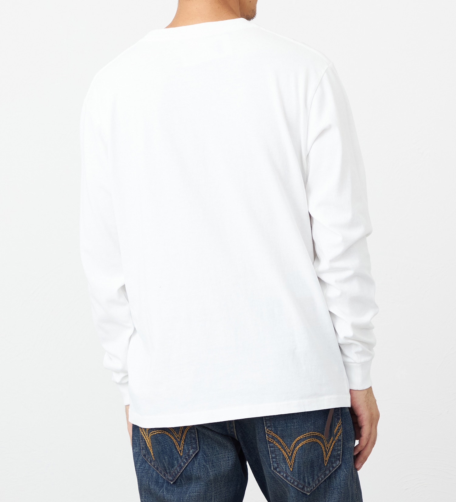 EDWIN(エドウイン)のデニムポケット長袖Tシャツ【アウトレット店舗・WEB限定】|トップス/Tシャツ/カットソー/メンズ|ホワイト