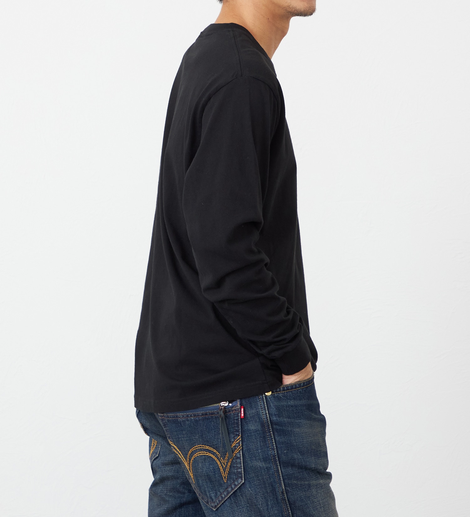 EDWIN(エドウイン)のデニムポケット長袖Tシャツ【アウトレット店舗・WEB限定】|トップス/Tシャツ/カットソー/メンズ|ブラック