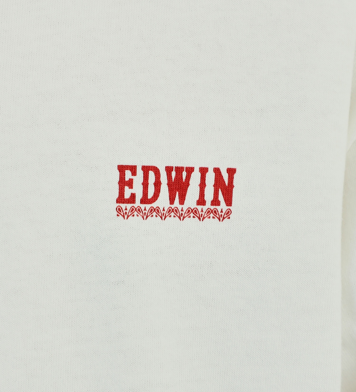 EDWIN(エドウイン)のバックバンダナ 長袖Tシャツ【アウトレット店舗・WEB限定】|トップス/Tシャツ/カットソー/メンズ|ホワイト×レッド