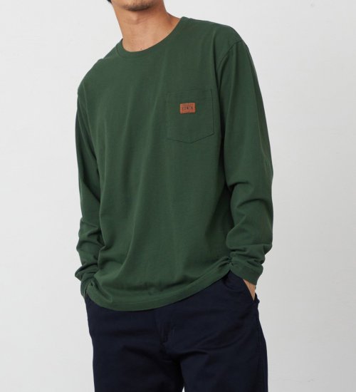 EDWIN(エドウイン)のポケットTシャツ 長袖【アウトレット店舗・WEB限定】|トップス/Tシャツ/カットソー/メンズ|グリーン