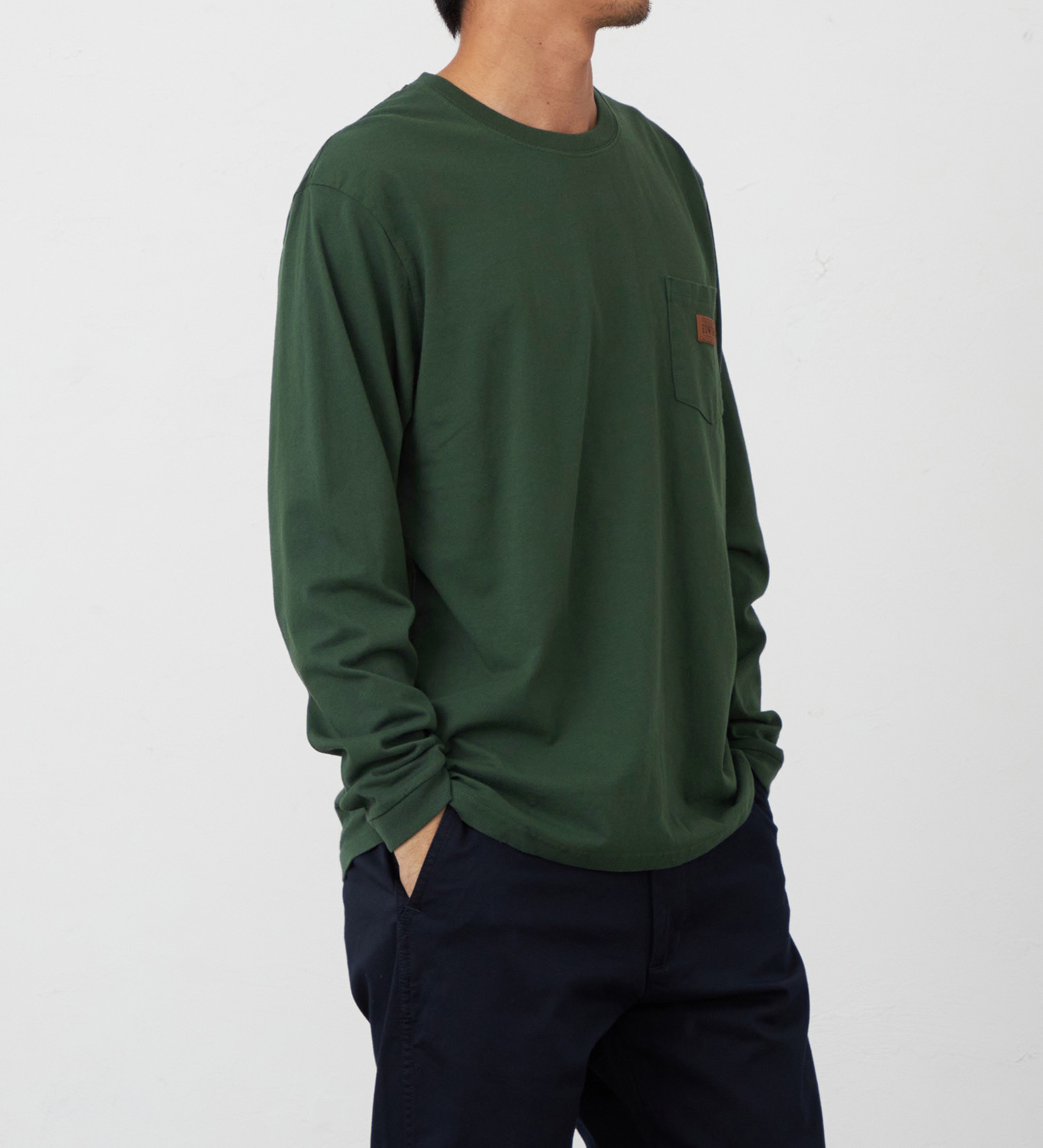 EDWIN(エドウイン)のポケットTシャツ 長袖【アウトレット店舗・WEB限定】|トップス/Tシャツ/カットソー/メンズ|グリーン