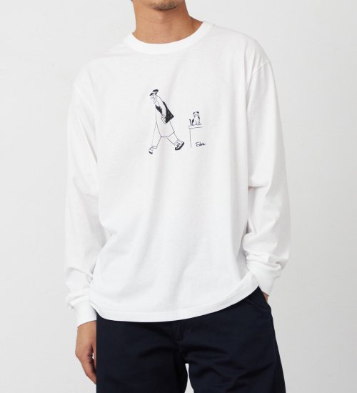 EDWIN(エドウイン)のイラスト Tシャツ 長袖【アウトレット店舗・WEB限定】|トップス/Tシャツ/カットソー/メンズ|ホワイト