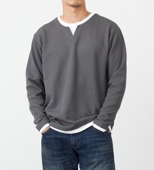 フェイクレイヤード長袖Tシャツ【アウトレット店舗・WEB限定】