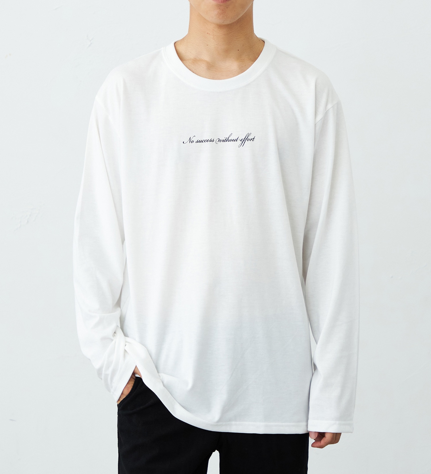 EDWIN(エドウイン)のメッセージプリントロングTシャツ＋カーディガンセット【アウトレット店舗・WEB限定】|トップス/その他トップス/メンズ|ブラック