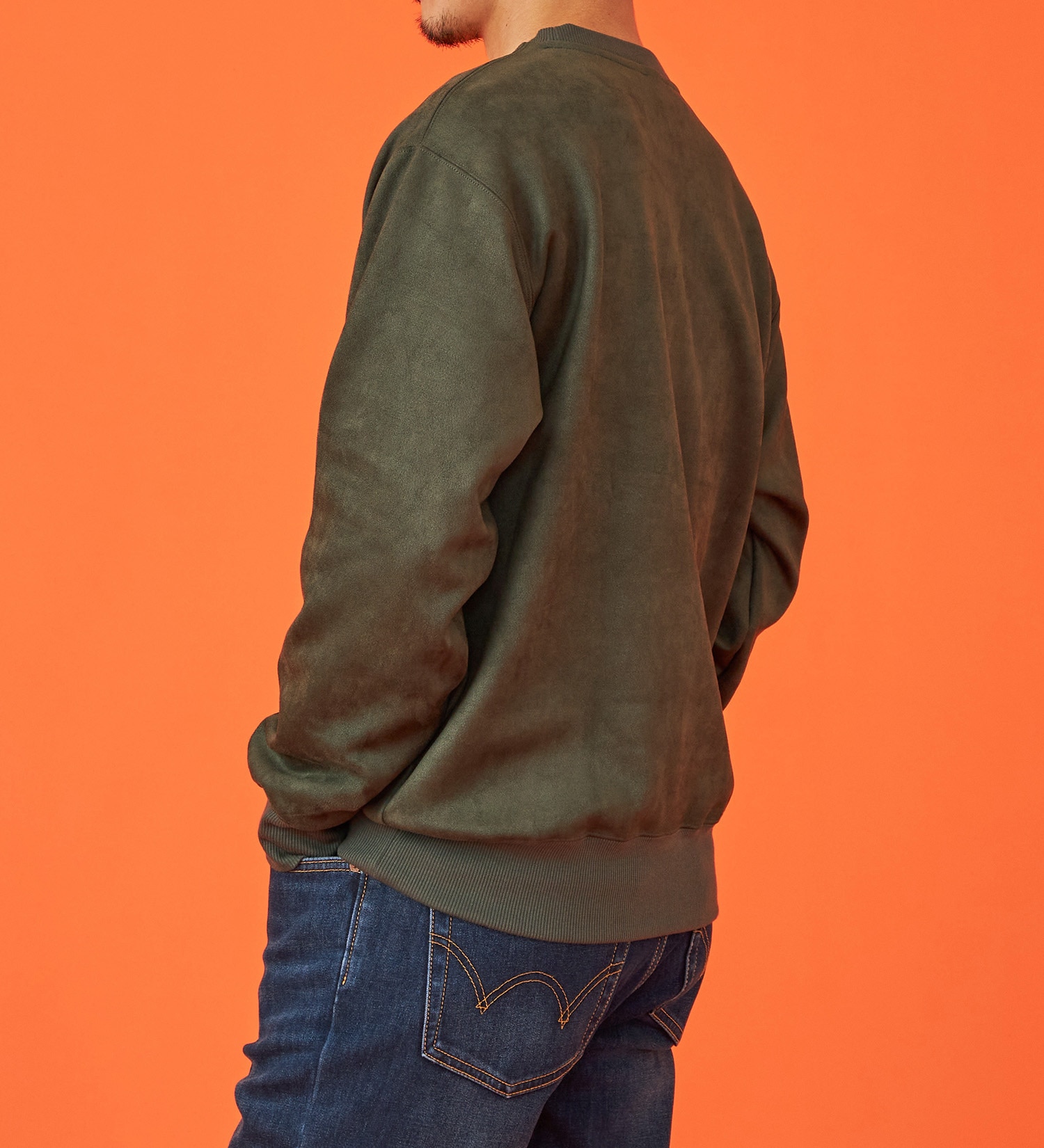 EDWIN(エドウイン)のスエードスウェット【アウトレット店舗・WEB限定】|トップス/スウェット/メンズ|ダークグリーン