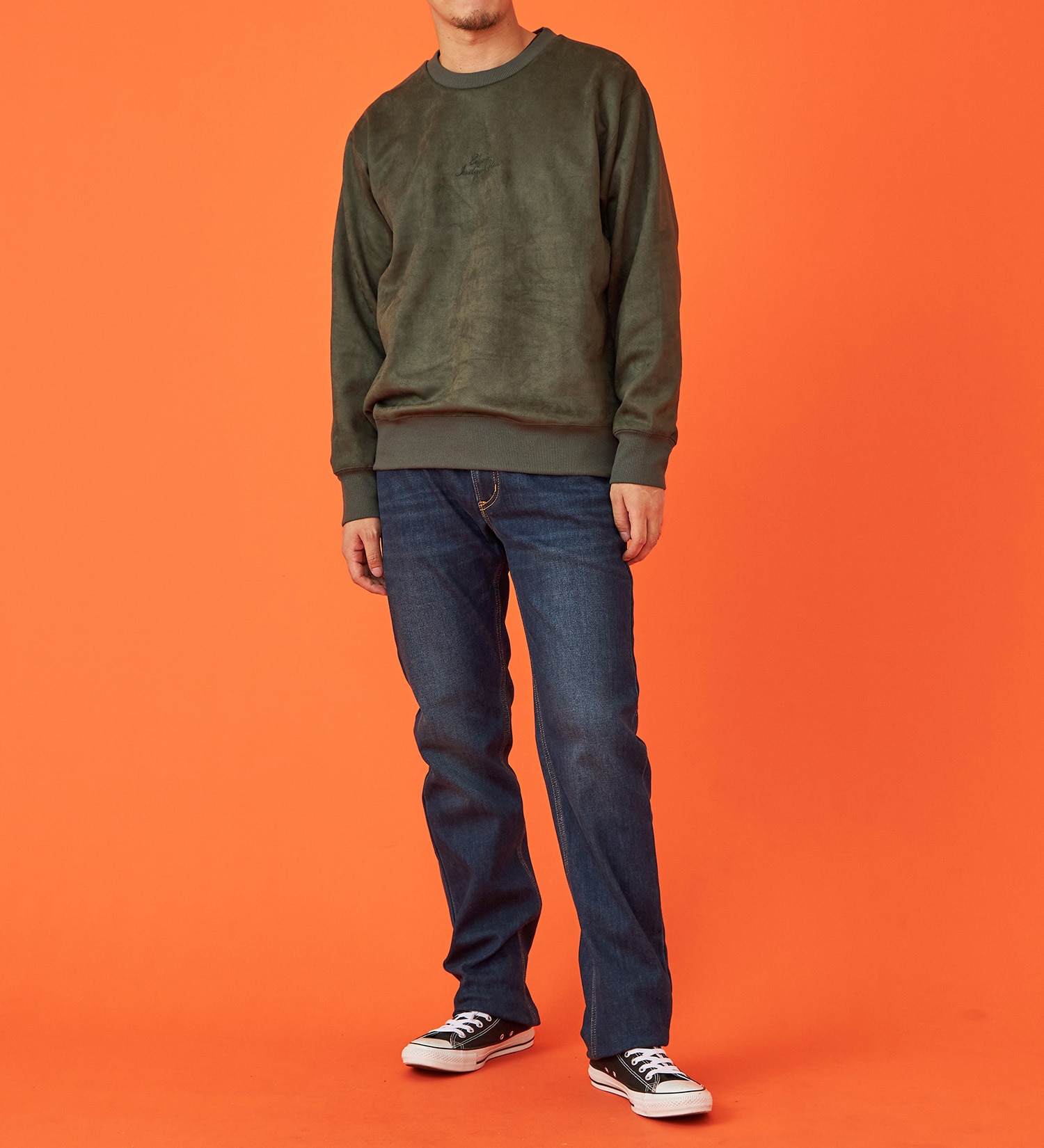 EDWIN(エドウイン)のスエードスウェット【アウトレット店舗・WEB限定】|トップス/スウェット/メンズ|ダークグリーン