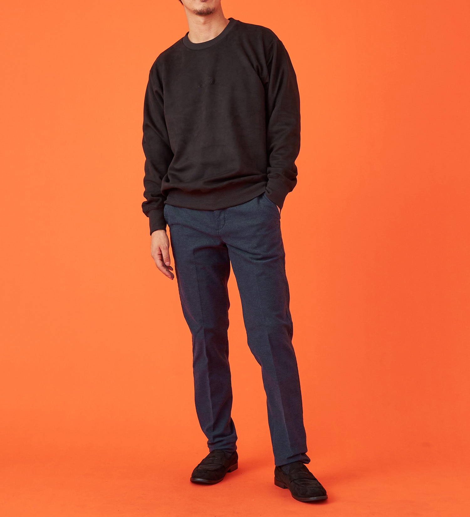 EDWIN(エドウイン)のスエードスウェット【アウトレット店舗・WEB限定】|トップス/スウェット/メンズ|ブラック