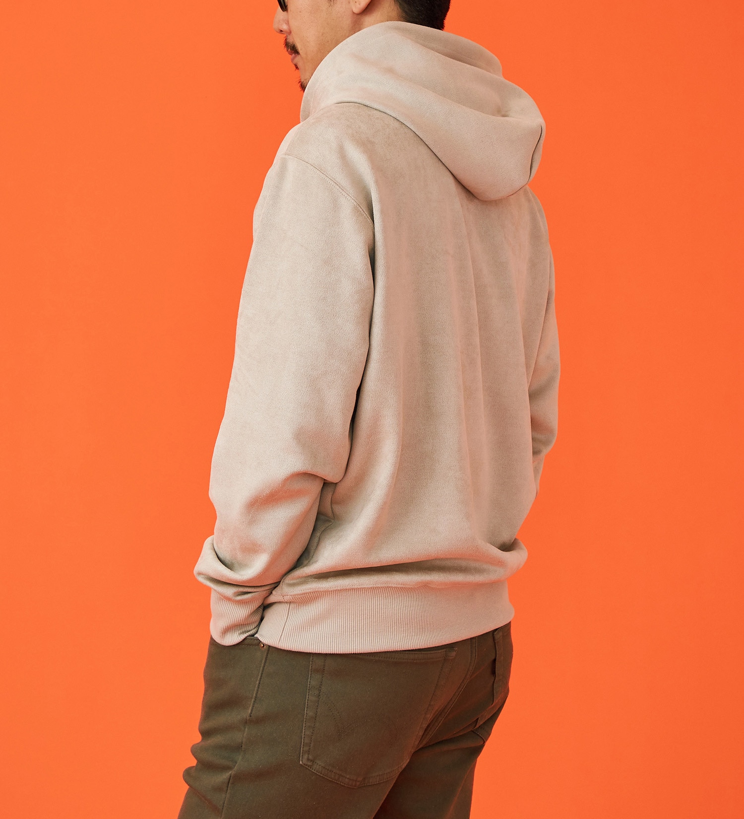 EDWIN(エドウイン)のフェイクスエードフード付きパーカー【アウトレット店舗・WEB限定】|トップス/パーカー/メンズ|アイボリー