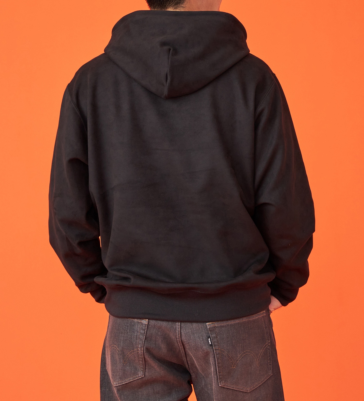 EDWIN(エドウイン)のフェイクスエードフード付きパーカー【アウトレット店舗・WEB限定】|トップス/パーカー/メンズ|ブラック