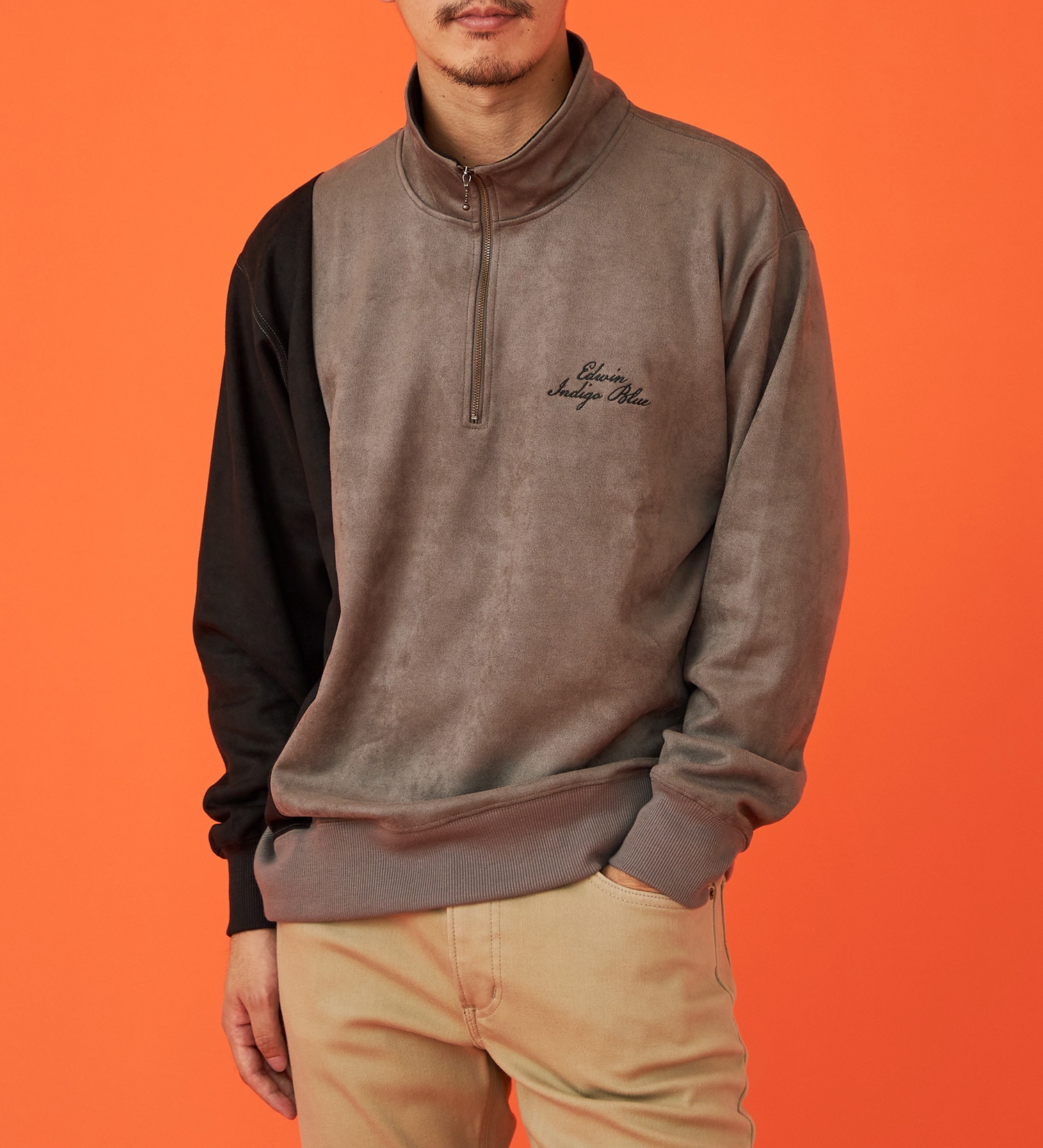 EDWIN(エドウイン)のハーフジップスウェット【アウトレット店舗・WEB限定】|トップス/スウェット/メンズ|チャコール