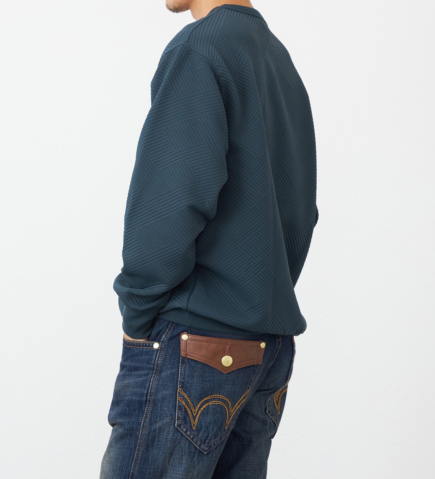 EDWIN(エドウイン)のジャガードスウェット【アウトレット店舗・WEB限定】|トップス/スウェット/メンズ|ネイビー