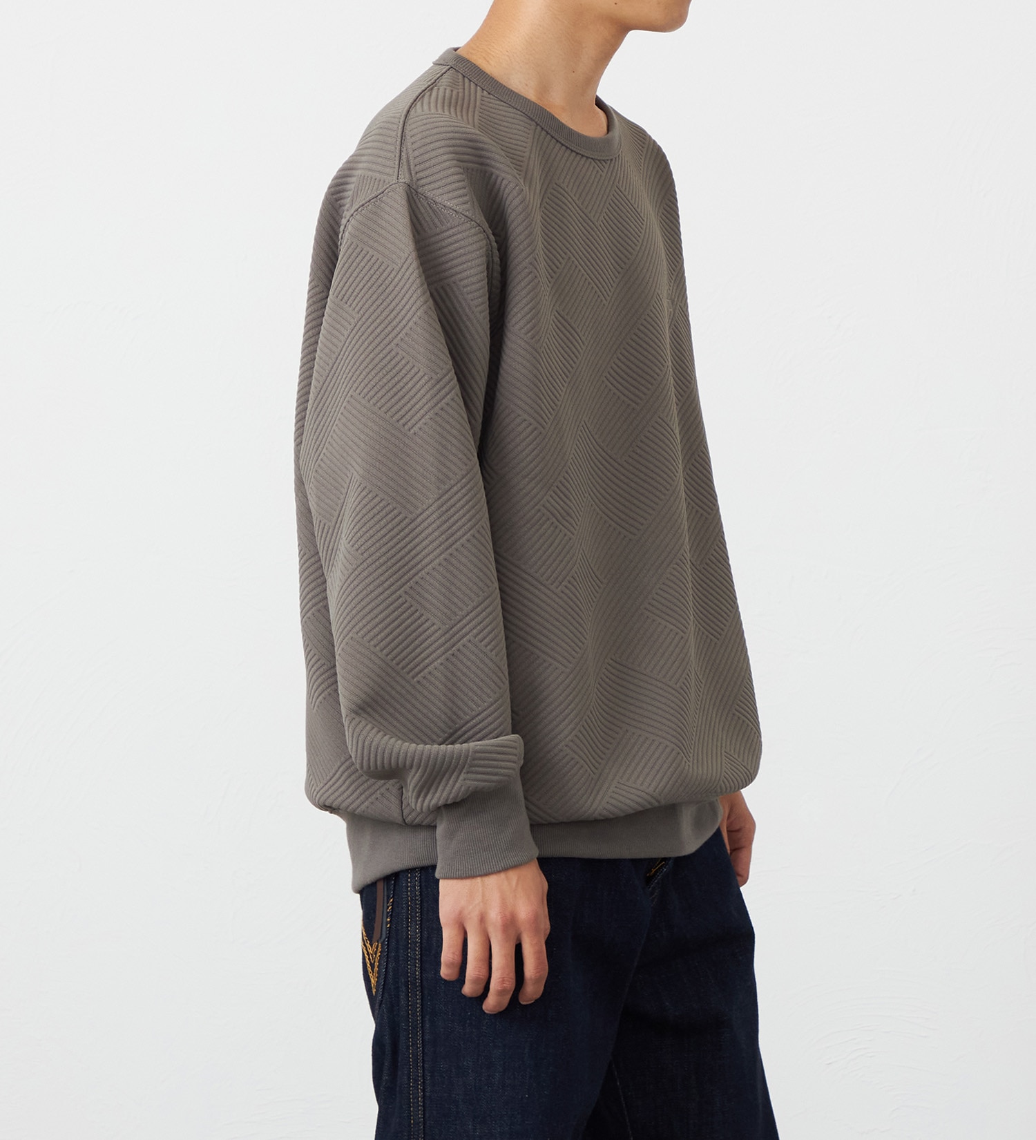 EDWIN(エドウイン)のジャガードスウェット【アウトレット店舗・WEB限定】|トップス/スウェット/メンズ|カーキ