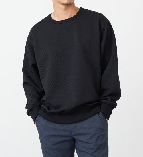 EDWIN(エドウイン)のジャガードスウェット【アウトレット店舗・WEB限定】|トップス/スウェット/メンズ|ブラック