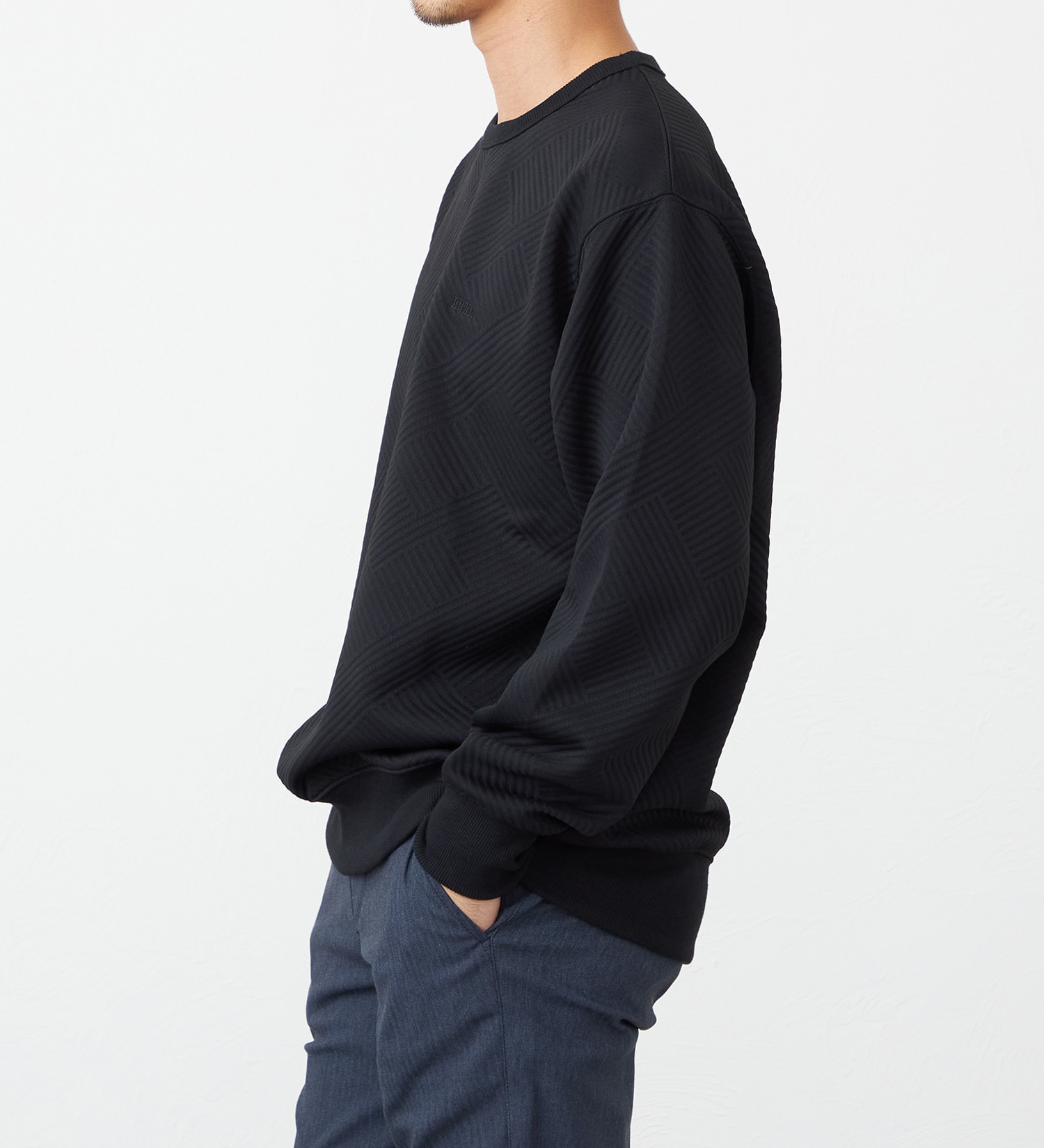 EDWIN(エドウイン)のジャガードスウェット【アウトレット店舗・WEB限定】|トップス/スウェット/メンズ|ブラック