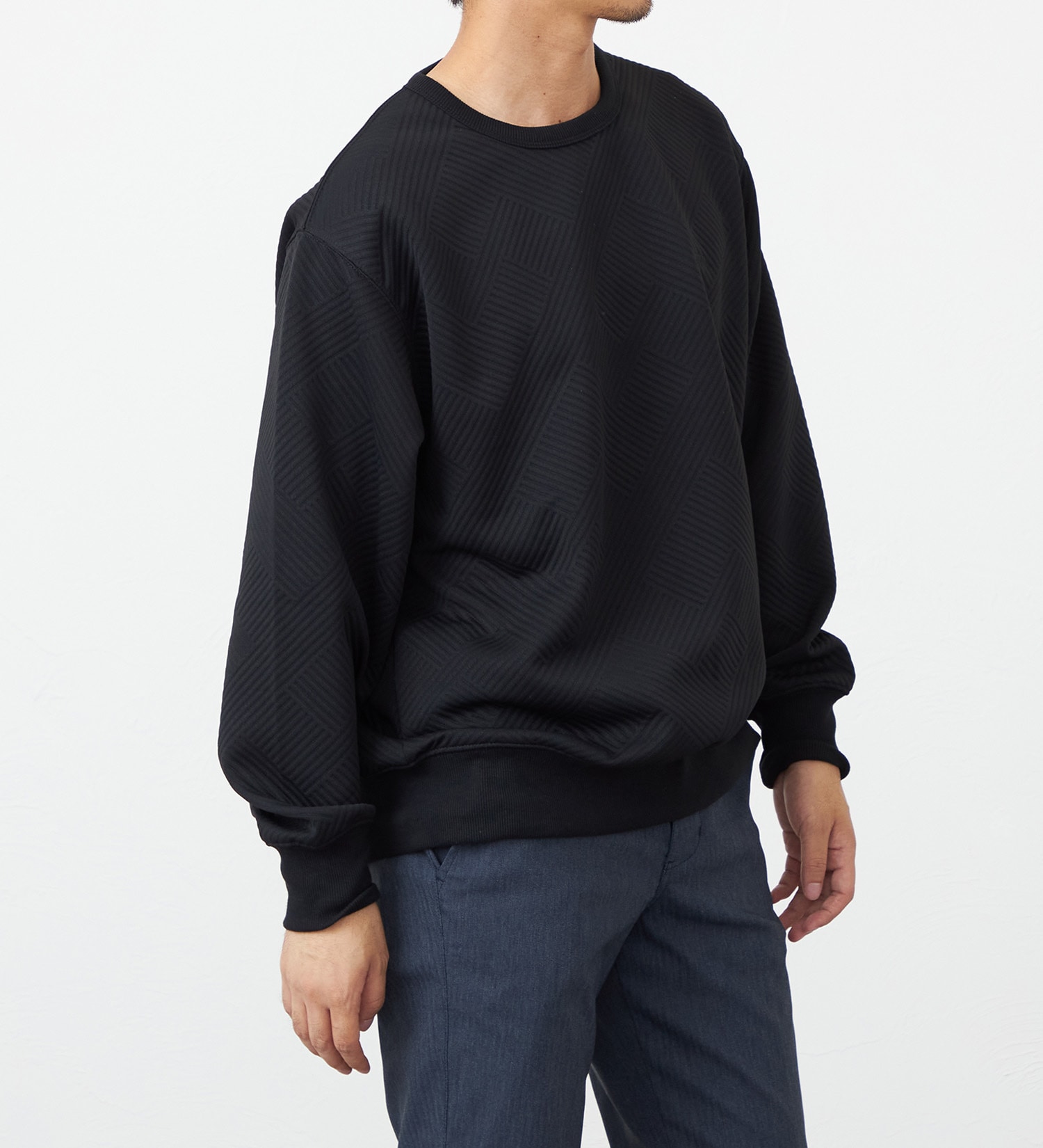 EDWIN(エドウイン)のジャガードスウェット【アウトレット店舗・WEB限定】|トップス/スウェット/メンズ|ブラック