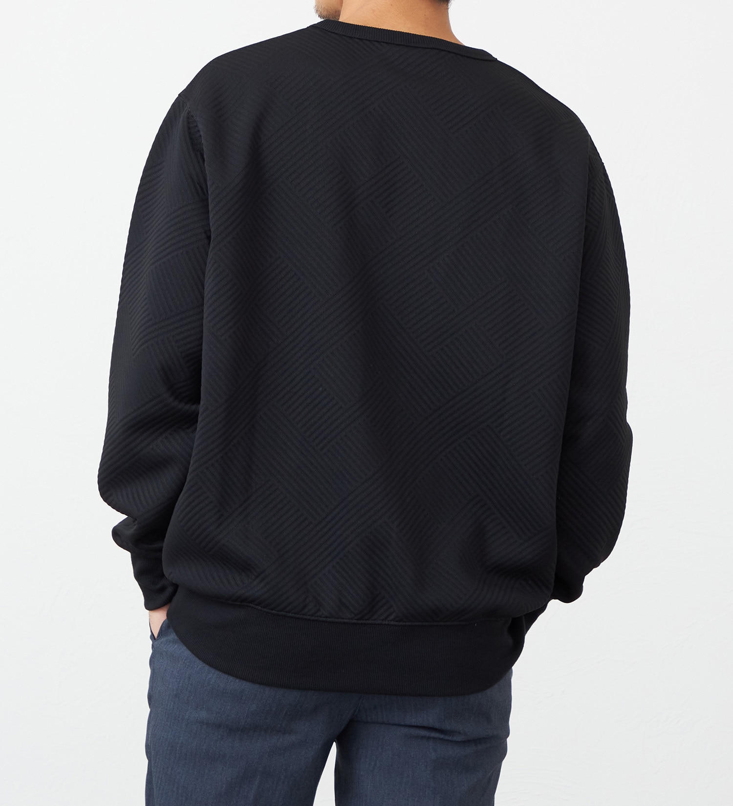EDWIN(エドウイン)のジャガードスウェット【アウトレット店舗・WEB限定】|トップス/スウェット/メンズ|ブラック
