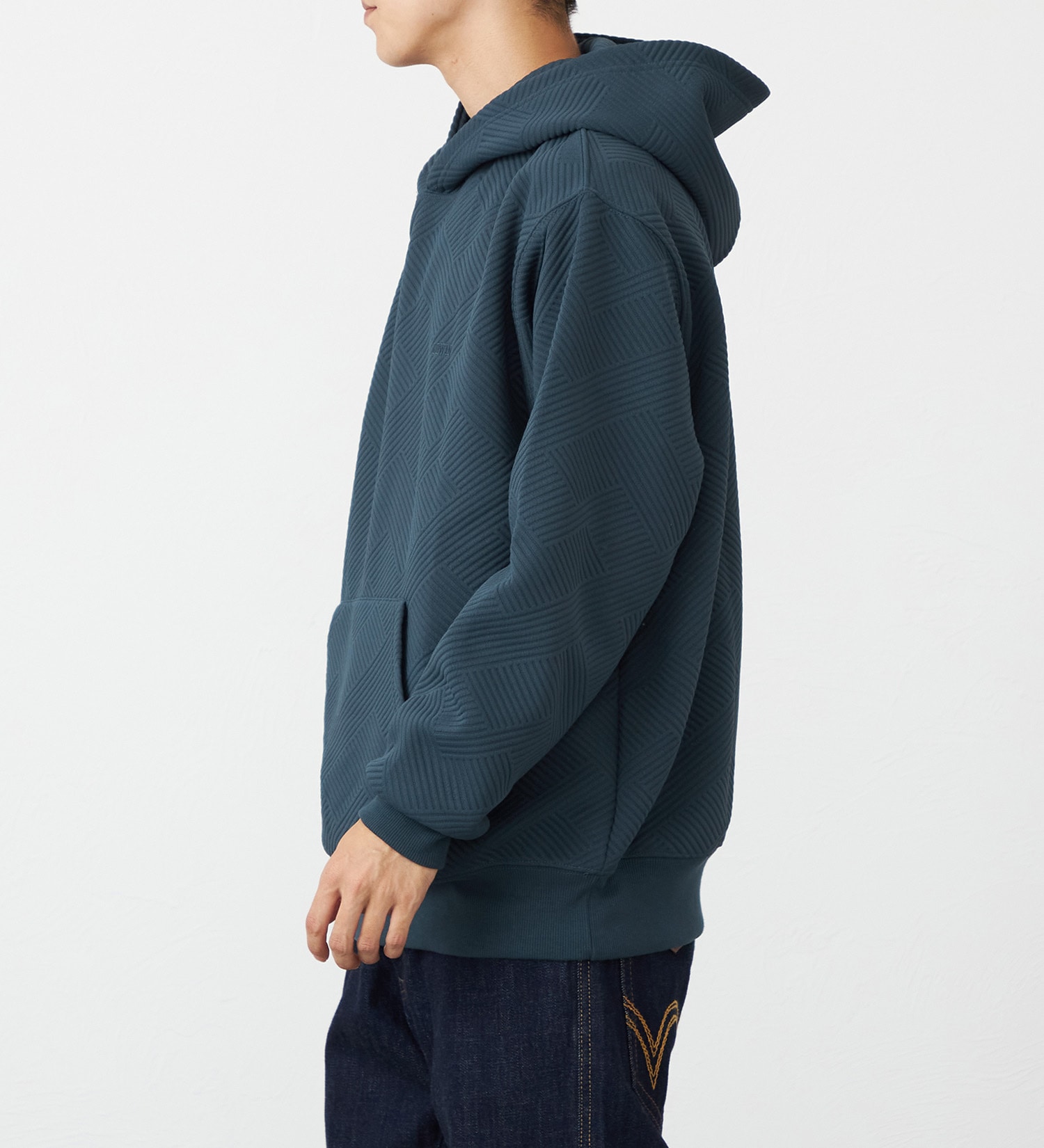 EDWIN(エドウイン)のジャガードフーディ― 【アウトレット店舗・WEB限定】|トップス/パーカー/メンズ|ネイビー