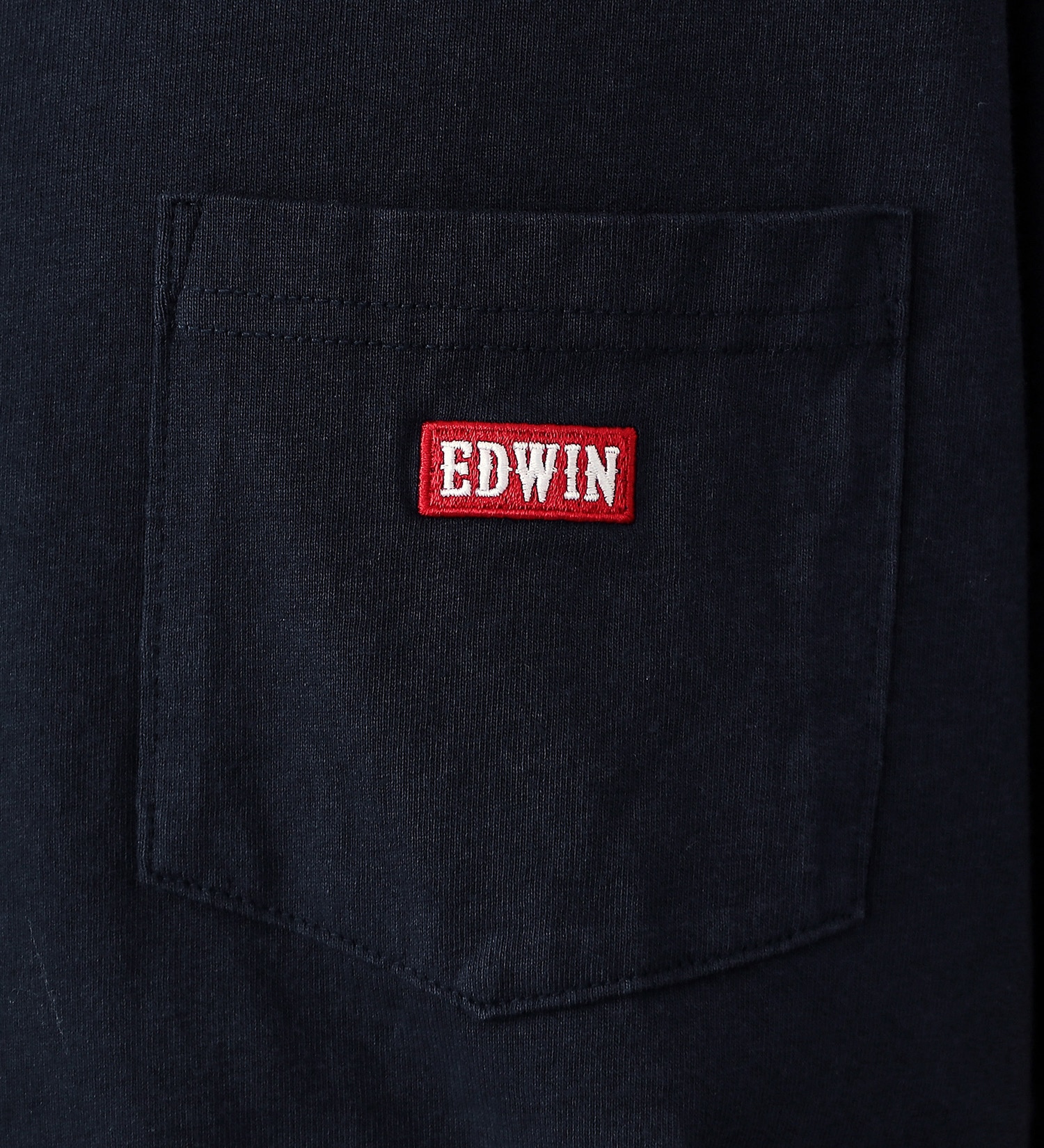 EDWIN(エドウイン)のポケットボックスロゴTシャツ【半袖】【アウトレット店舗・WEB限定】|トップス/Tシャツ/カットソー/メンズ|ネイビー