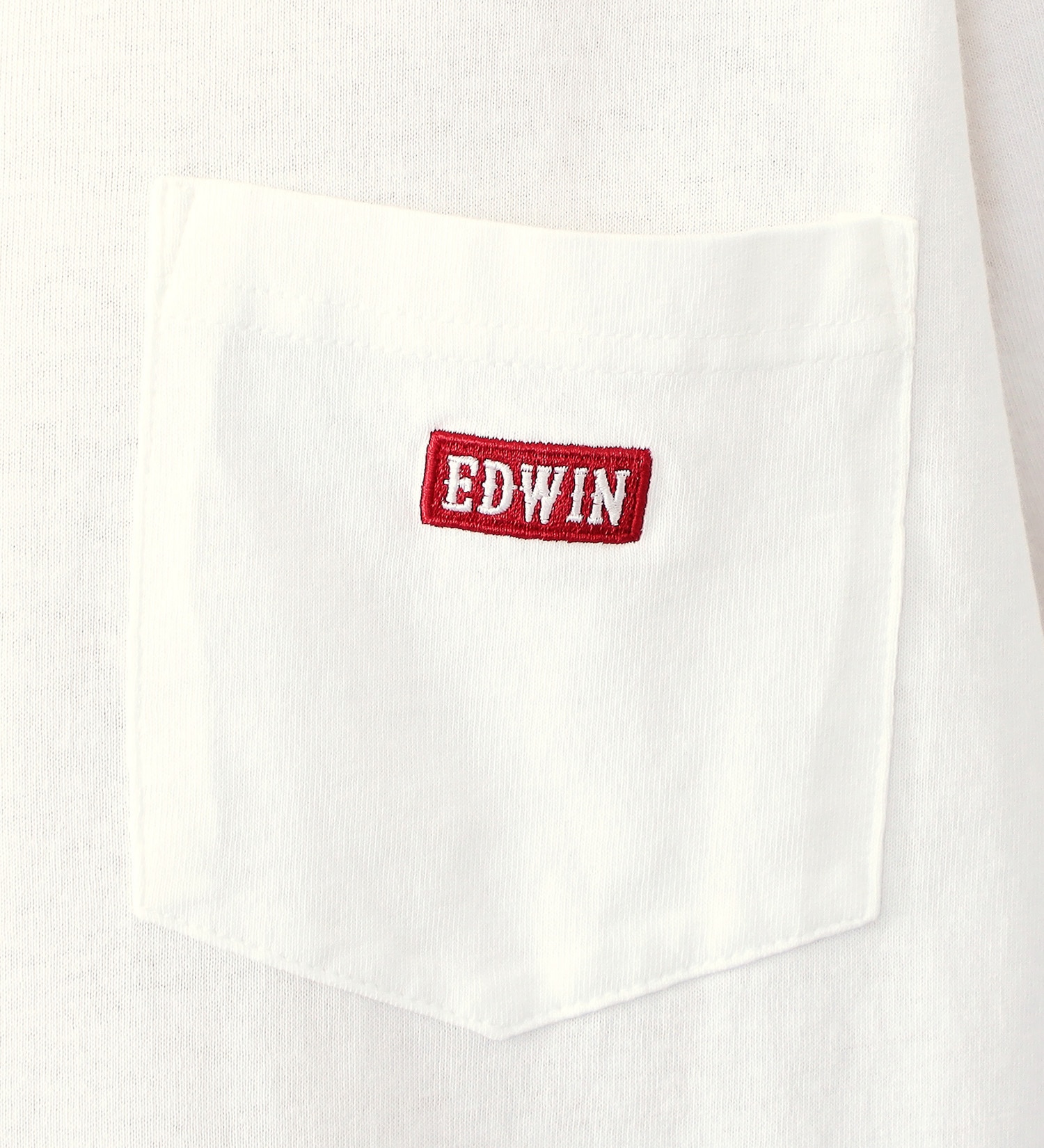 EDWIN(エドウイン)のポケットボックスロゴTシャツ【半袖】【アウトレット店舗・WEB限定】|トップス/Tシャツ/カットソー/メンズ|ホワイト