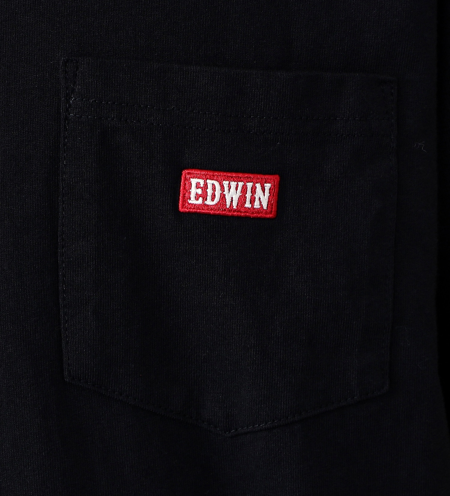 EDWIN(エドウイン)のポケットボックスロゴTシャツ【半袖】【アウトレット店舗・WEB限定】|トップス/Tシャツ/カットソー/メンズ|ブラック