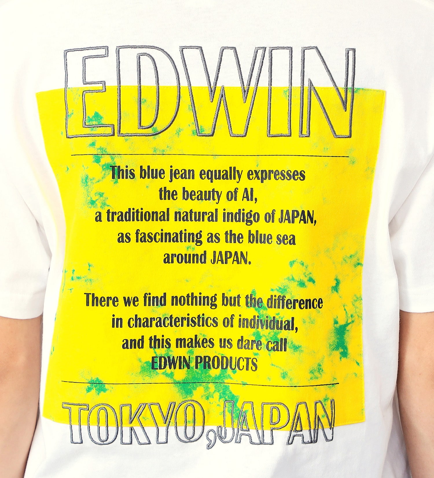 EDWIN(エドウイン)のバック刺繍プリントTシャツ【半袖】【アウトレット店舗・WEB限定】|トップス/Tシャツ/カットソー/メンズ|ホワイト