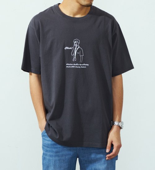 EDWIN(エドウイン)のプリントTシャツ【半袖】|トップス/Tシャツ/カットソー/メンズ|チャコール