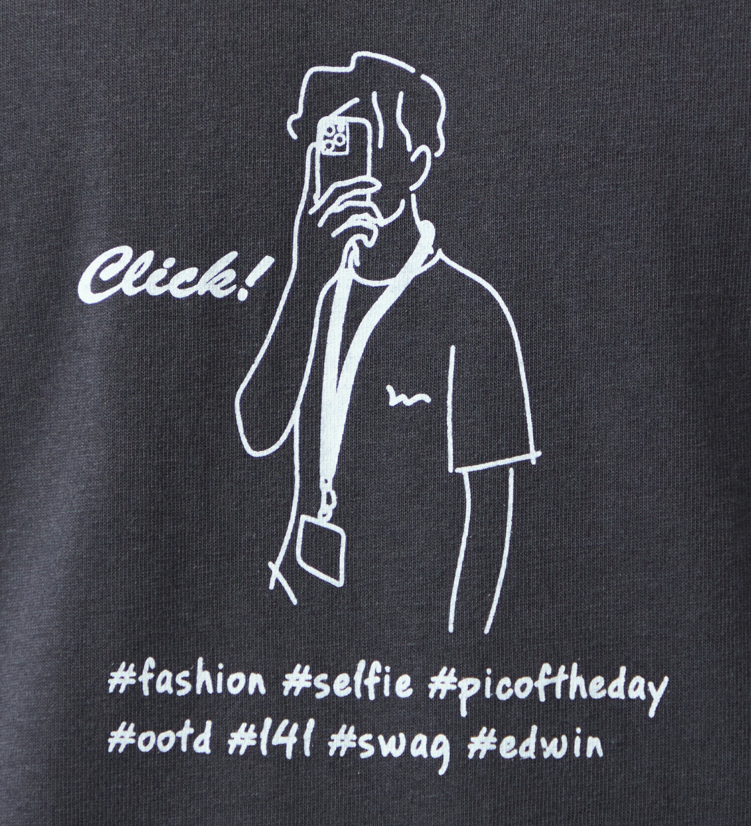 EDWIN(エドウイン)のプリントTシャツ【半袖】|トップス/Tシャツ/カットソー/メンズ|チャコール