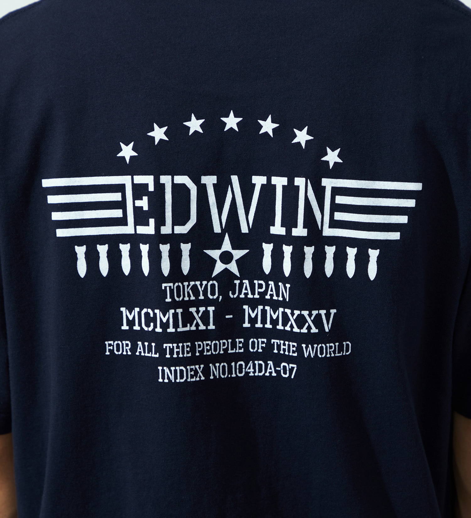 EDWIN(エドウイン)のバックプリントTシャツ【アウトレット店舗・WEB限定】|トップス/Tシャツ/カットソー/メンズ|ネイビー