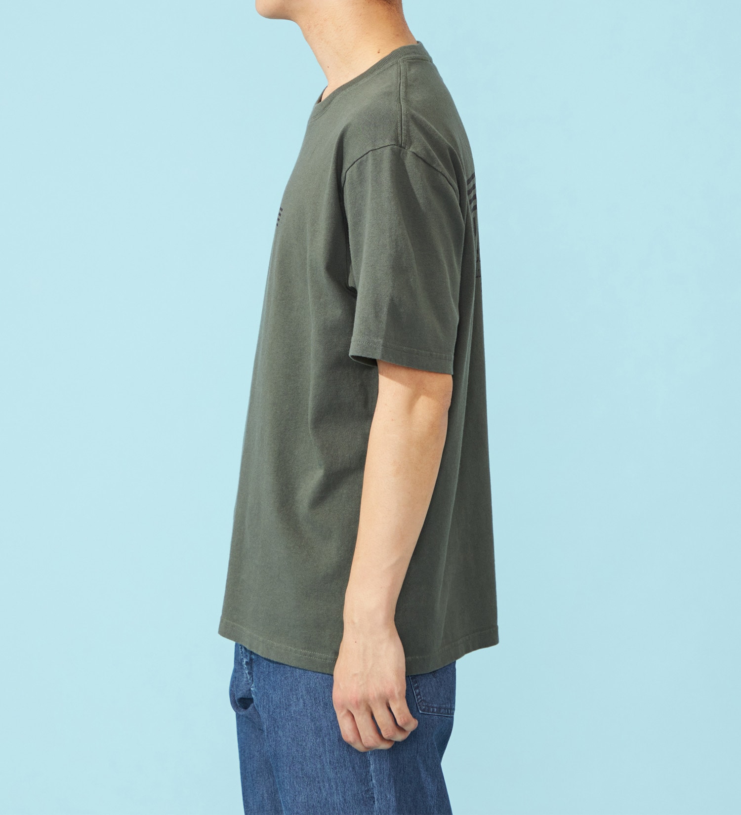 EDWIN(エドウイン)のバックプリントTシャツ【アウトレット店舗・WEB限定】|トップス/Tシャツ/カットソー/メンズ|カーキ