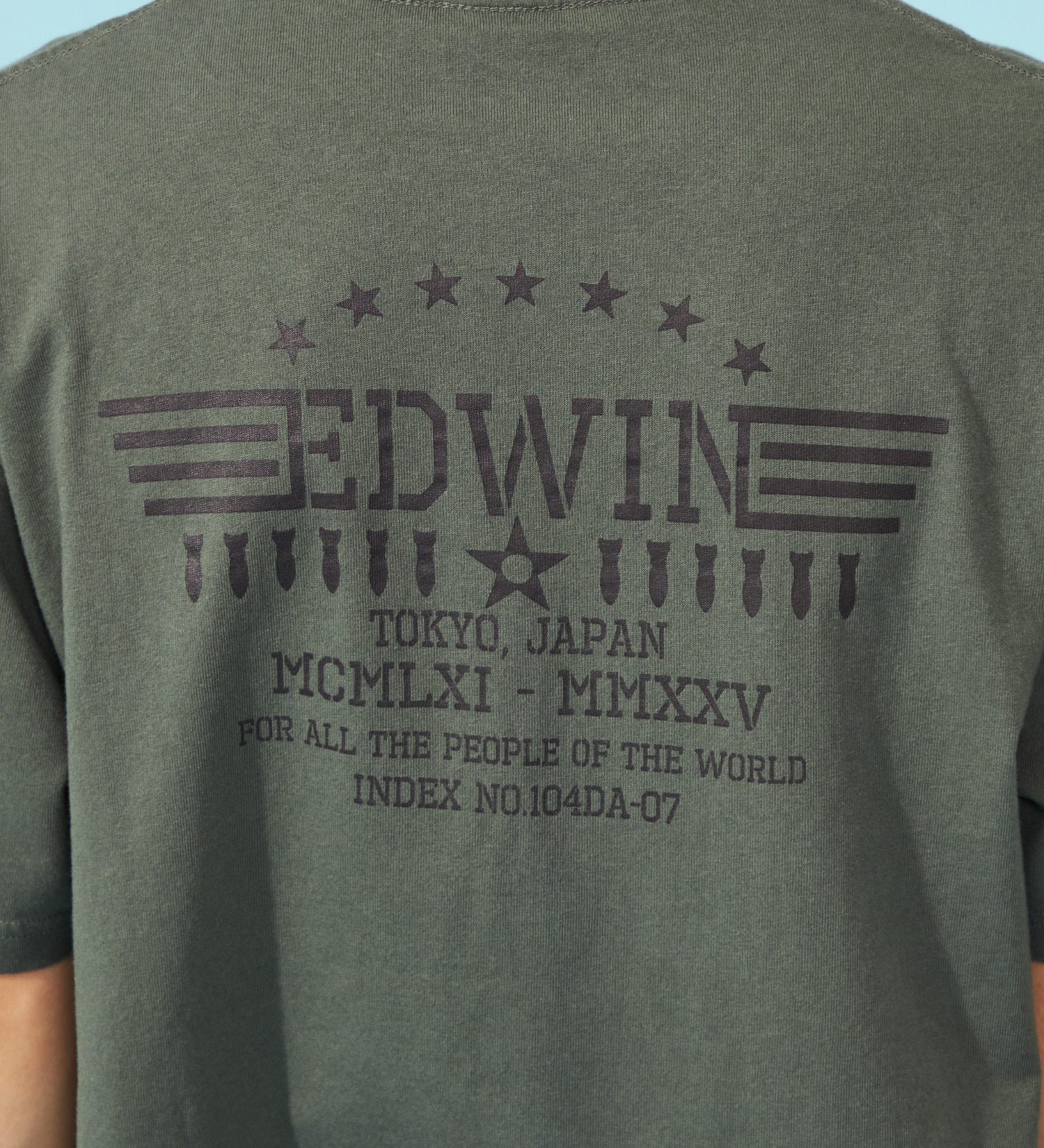 EDWIN(エドウイン)のバックプリントTシャツ【アウトレット店舗・WEB限定】|トップス/Tシャツ/カットソー/メンズ|カーキ