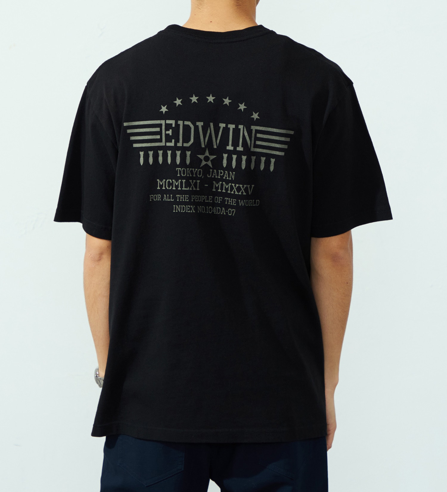 EDWIN(エドウイン)のバックプリントTシャツ【アウトレット店舗・WEB限定】|トップス/Tシャツ/カットソー/メンズ|ブラック
