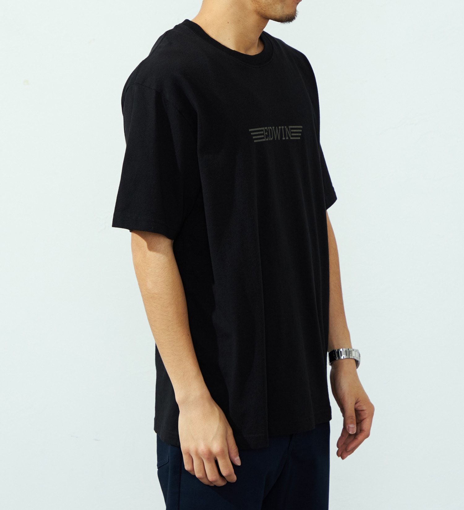 EDWIN(エドウイン)のバックプリントTシャツ【アウトレット店舗・WEB限定】|トップス/Tシャツ/カットソー/メンズ|ブラック