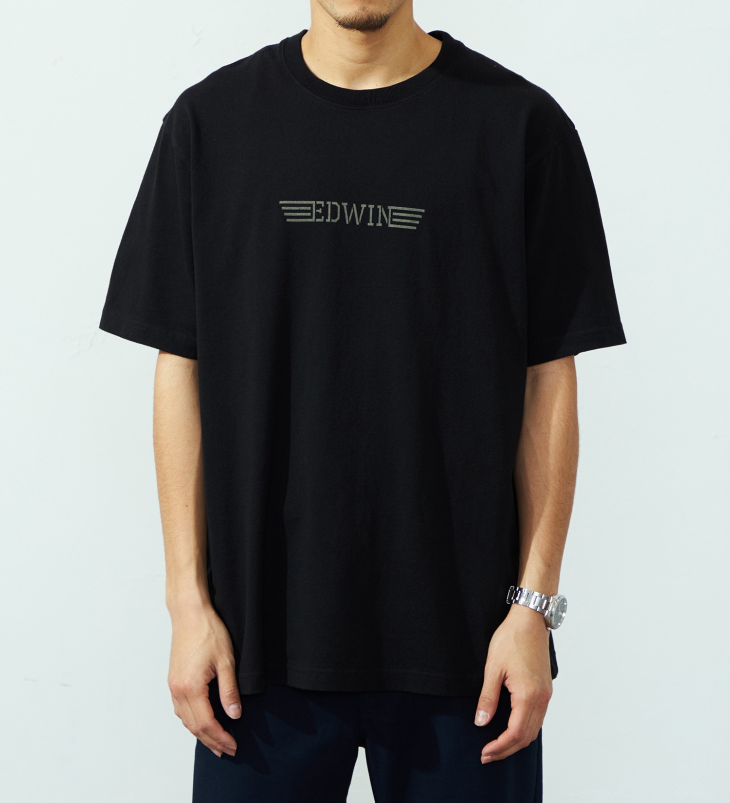 EDWIN(エドウイン)のバックプリントTシャツ【アウトレット店舗・WEB限定】|トップス/Tシャツ/カットソー/メンズ|ブラック